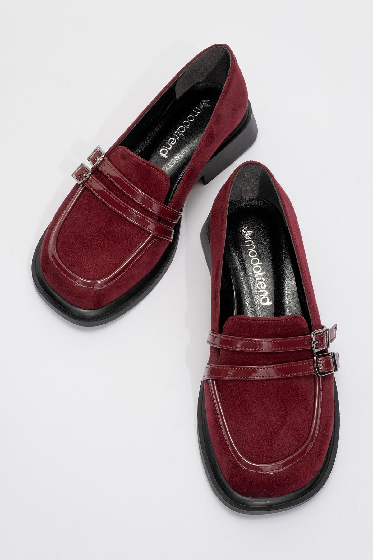 Kadın Günlük Ayakkabı BORDO SÜET BORDO RUGAN - Görsel 6