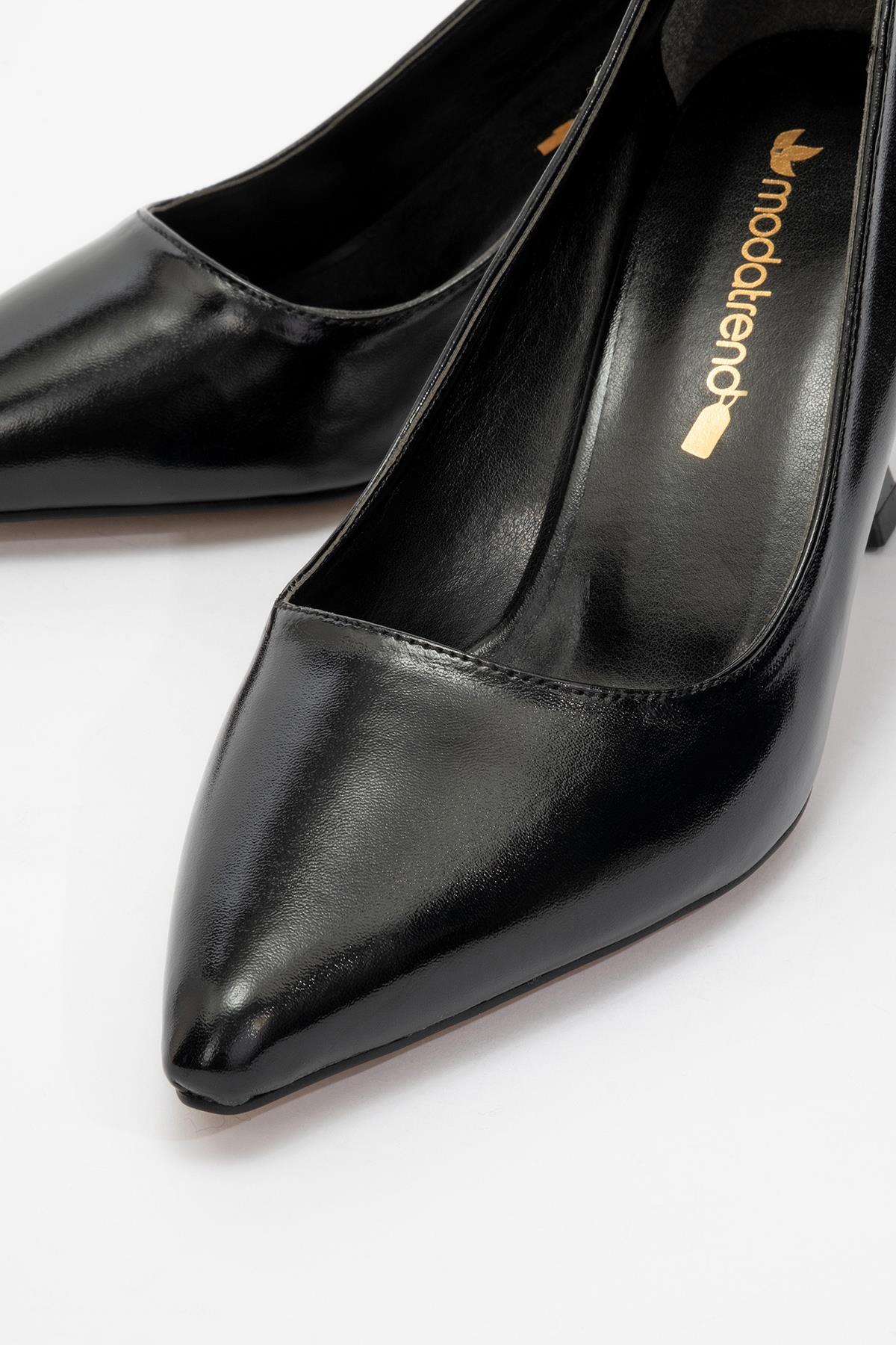 Kadın Topuklu Ayakkabı SİYAH METALİK - Görsel 4