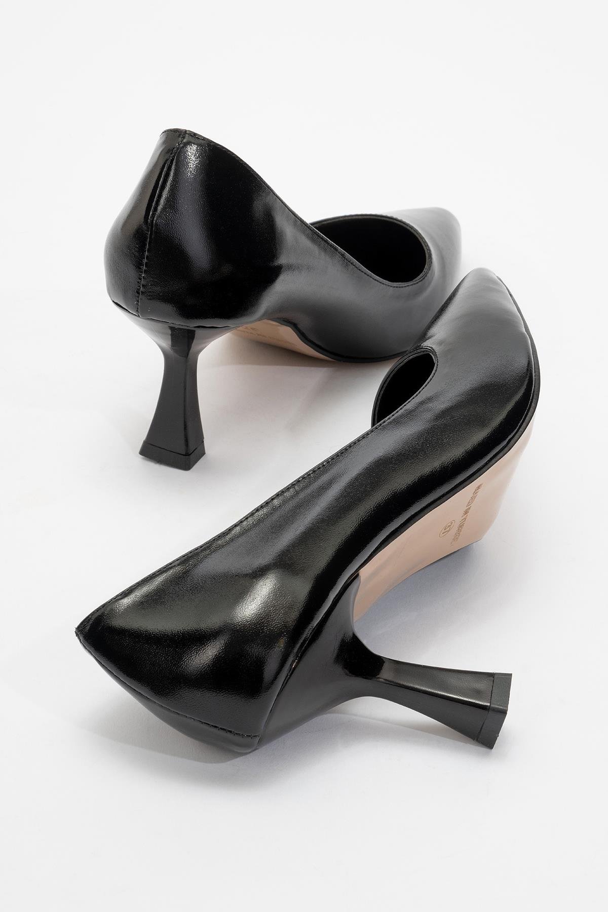 Kadın Topuklu Ayakkabı SİYAH METALİK - Görsel 5