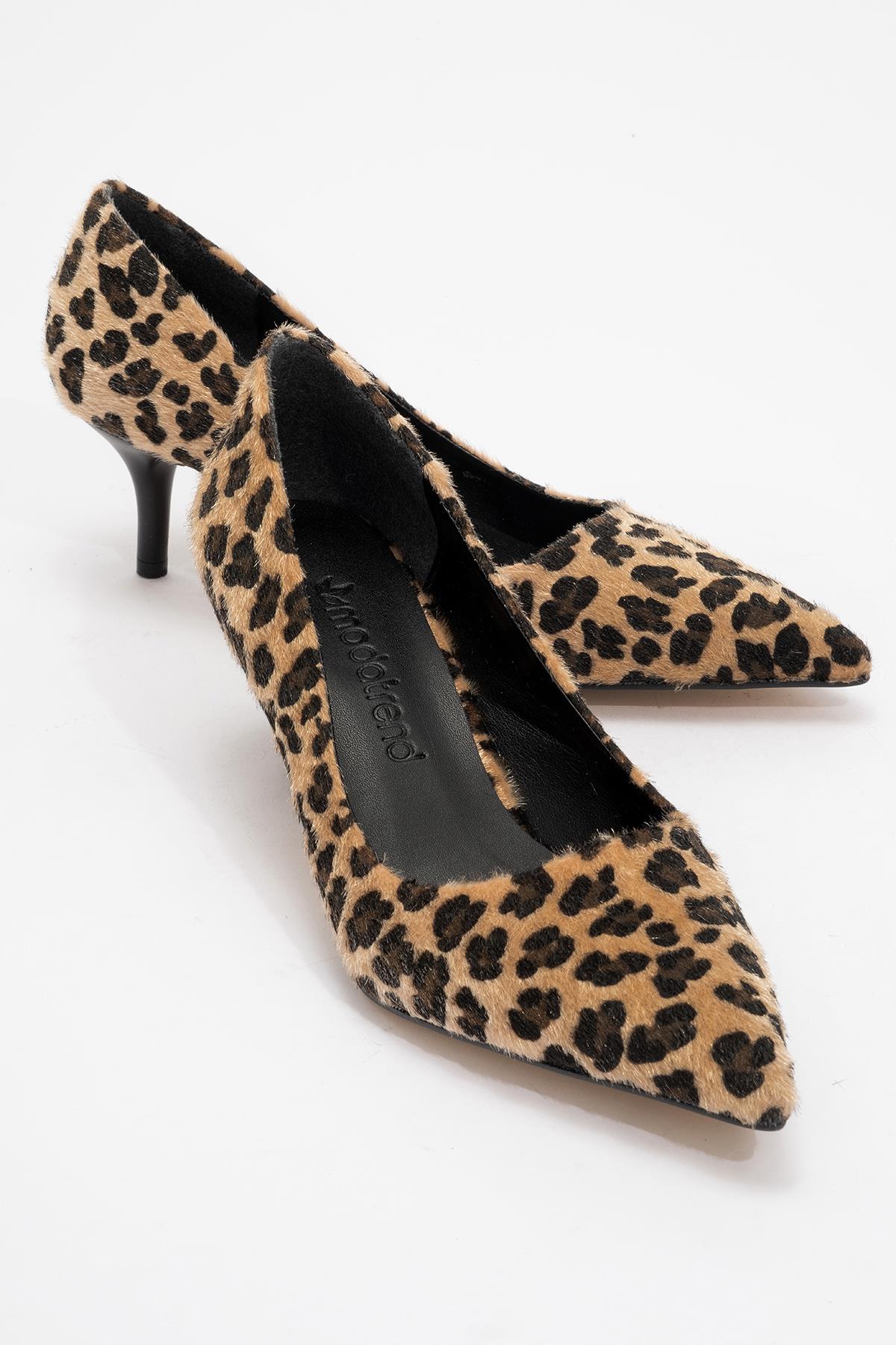 Kadın Sivri Burunlu Stiletto LEOPAR - Görsel 2
