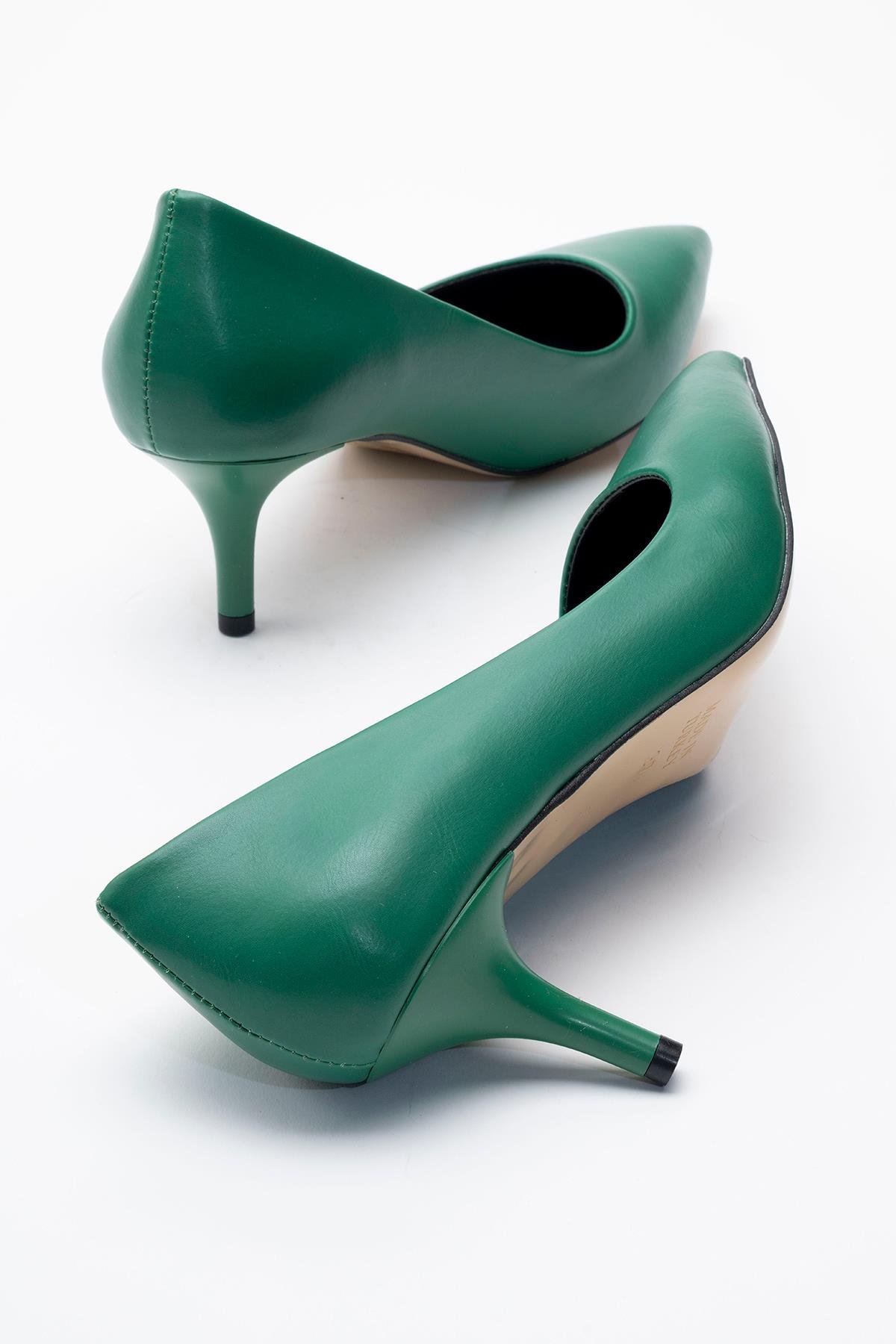 Kadın Çapraz Kemer Günlük Ayakkabı ÇİMEN YEŞİLİ CİLT - Görsel 5