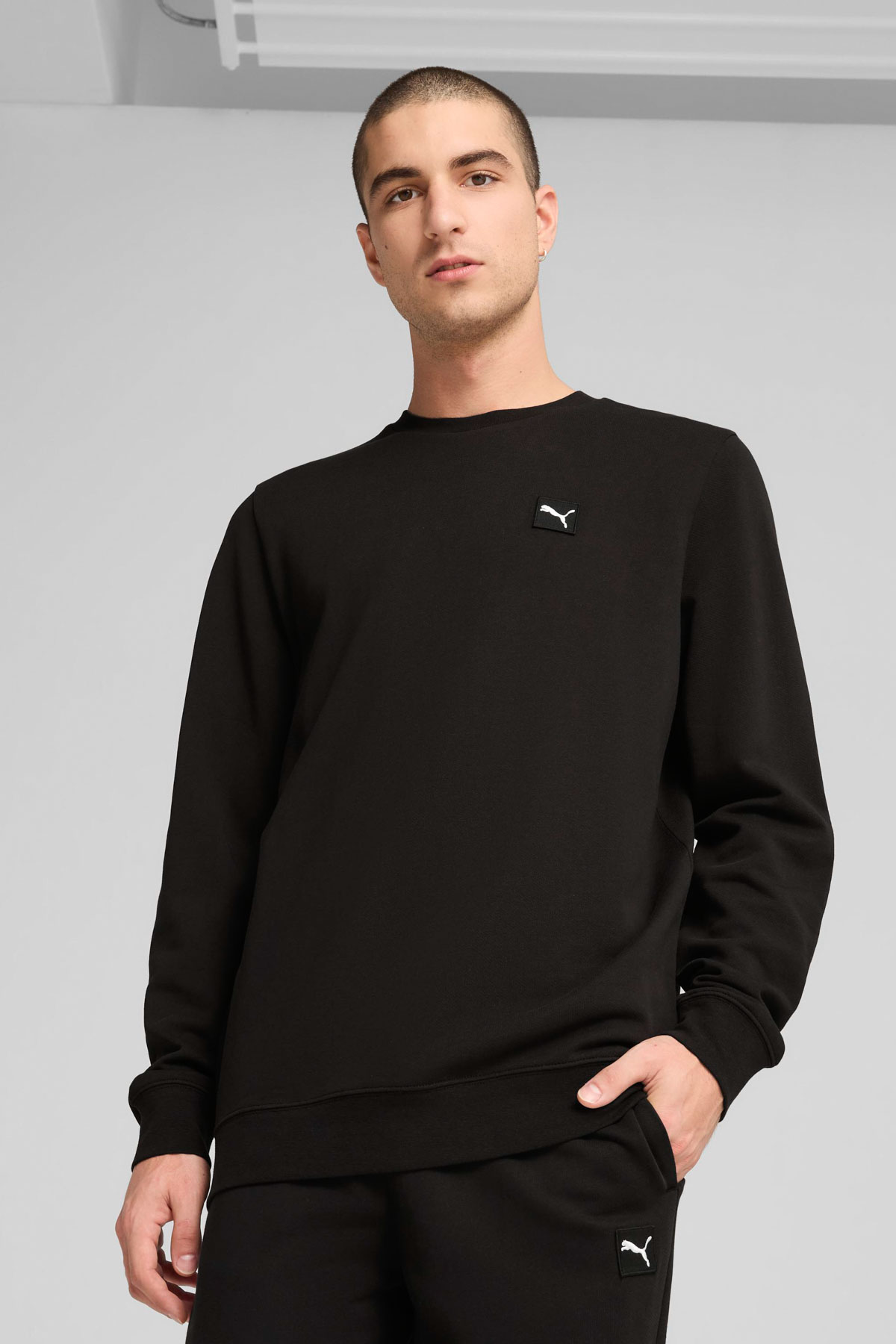 ESS ELEVATED Crew Siyah Erkek Sweatshirt