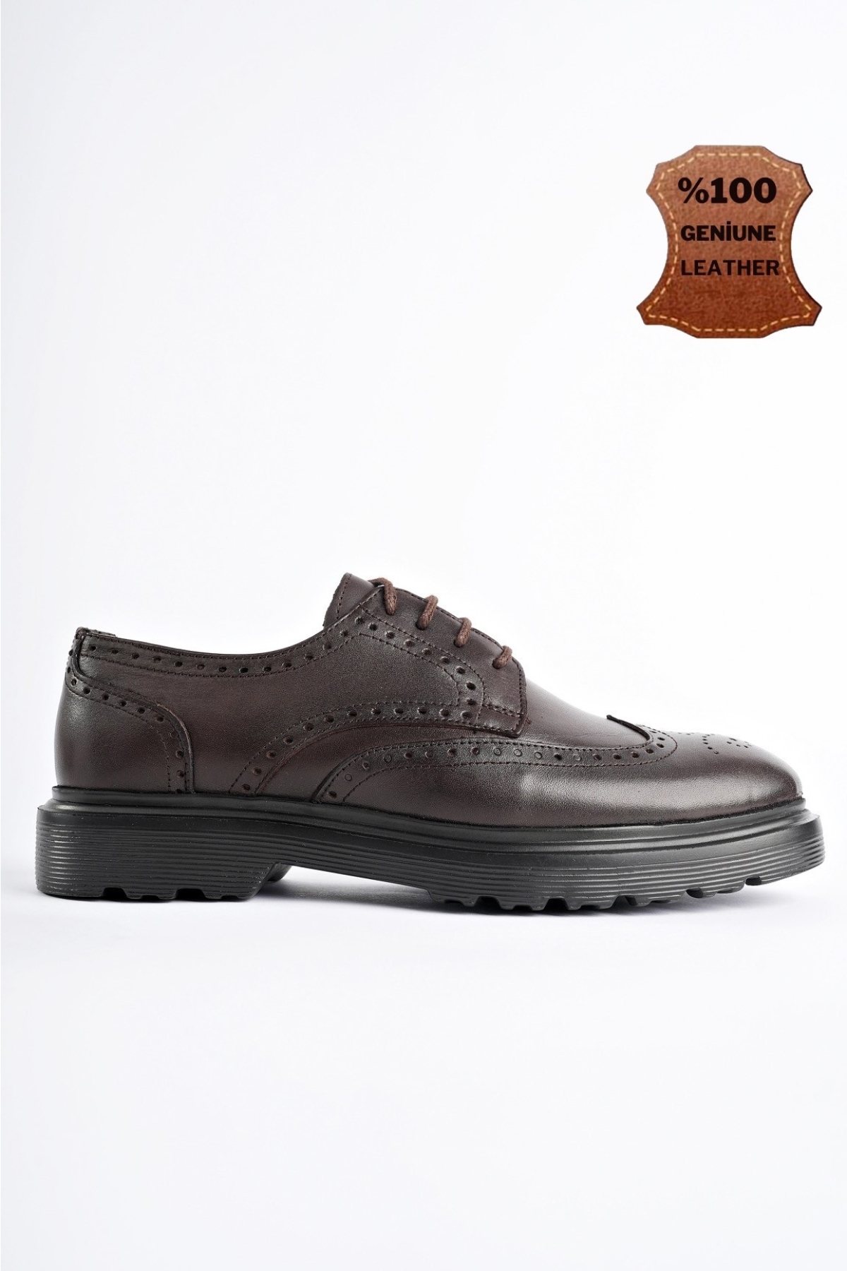 ANDRE Garantili Klasik Hakiki Deri Bağcıklı Ortopedik Erkek Casual Ayakkabı - Görsel 7