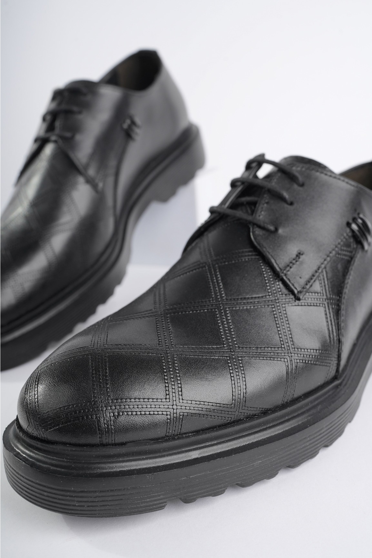 RODİLLA Garantili Klasik Hakiki Deri Bağcıklı Ortopedik Erkek Casual Ayakkabı - Görsel 4
