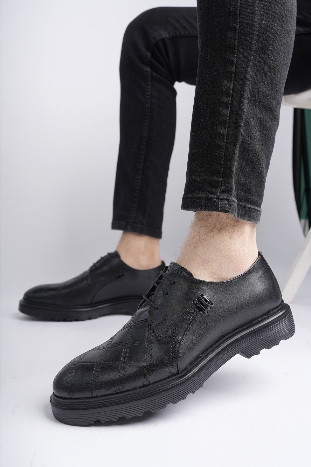 RODİLLA Garantili Klasik Hakiki Deri Bağcıklı Ortopedik Erkek Casual Ayakkabı - Görsel 6