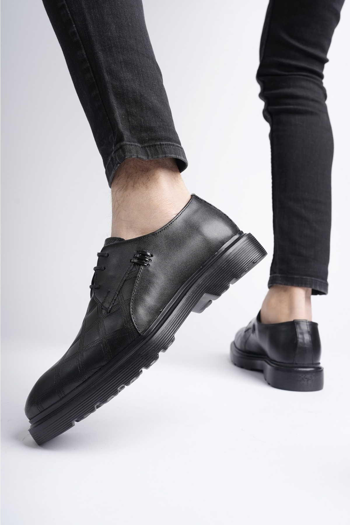 RODİLLA Garantili Klasik Hakiki Deri Bağcıklı Ortopedik Erkek Casual Ayakkabı - Görsel 8