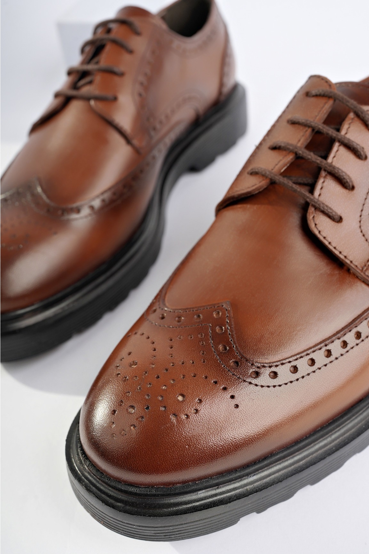 ANDRE Garantili Klasik Hakiki Deri Bağcıklı Ortopedik Erkek Casual Ayakkabı - Görsel 4