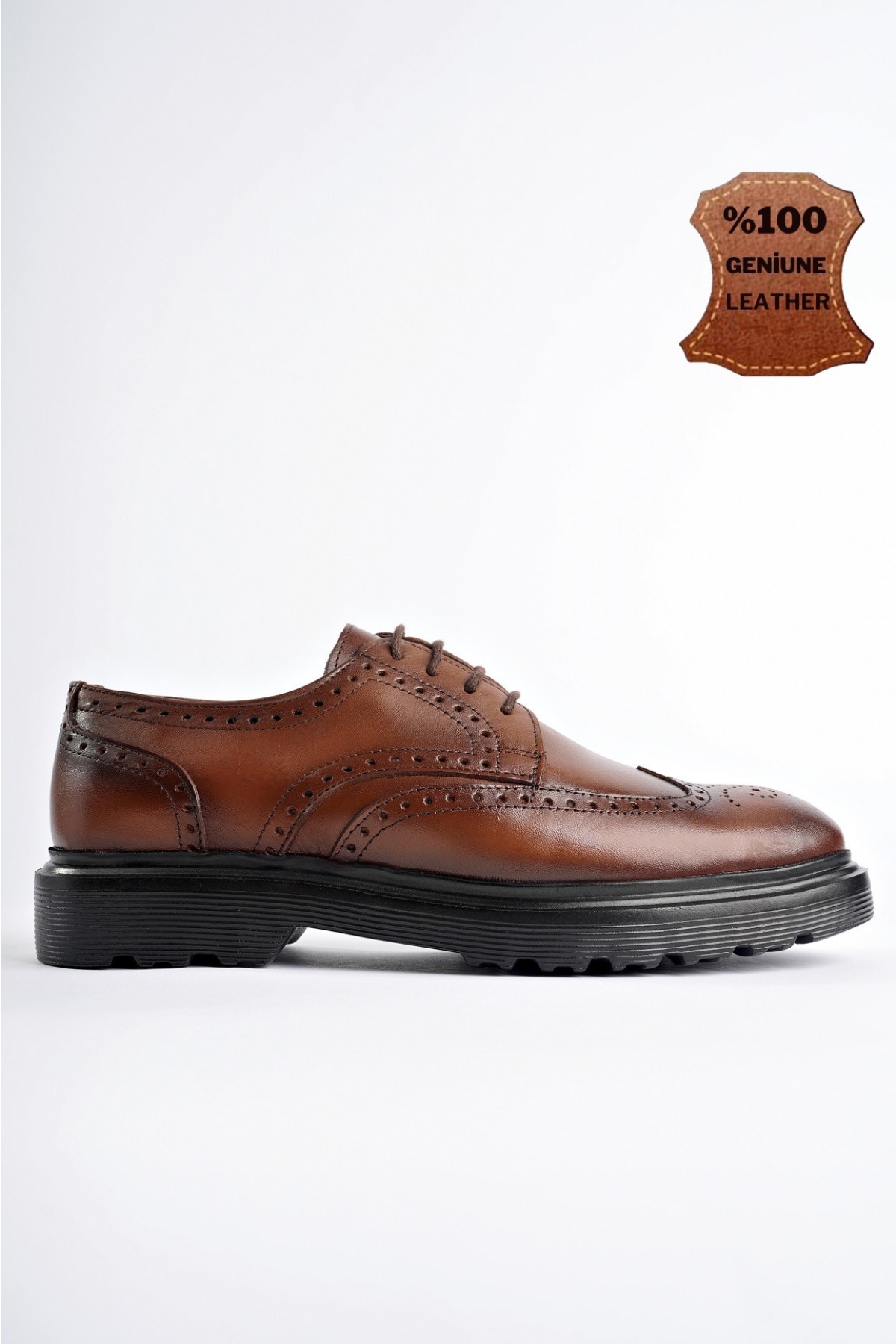 ANDRE Garantili Klasik Hakiki Deri Bağcıklı Ortopedik Erkek Casual Ayakkabı - Görsel 7
