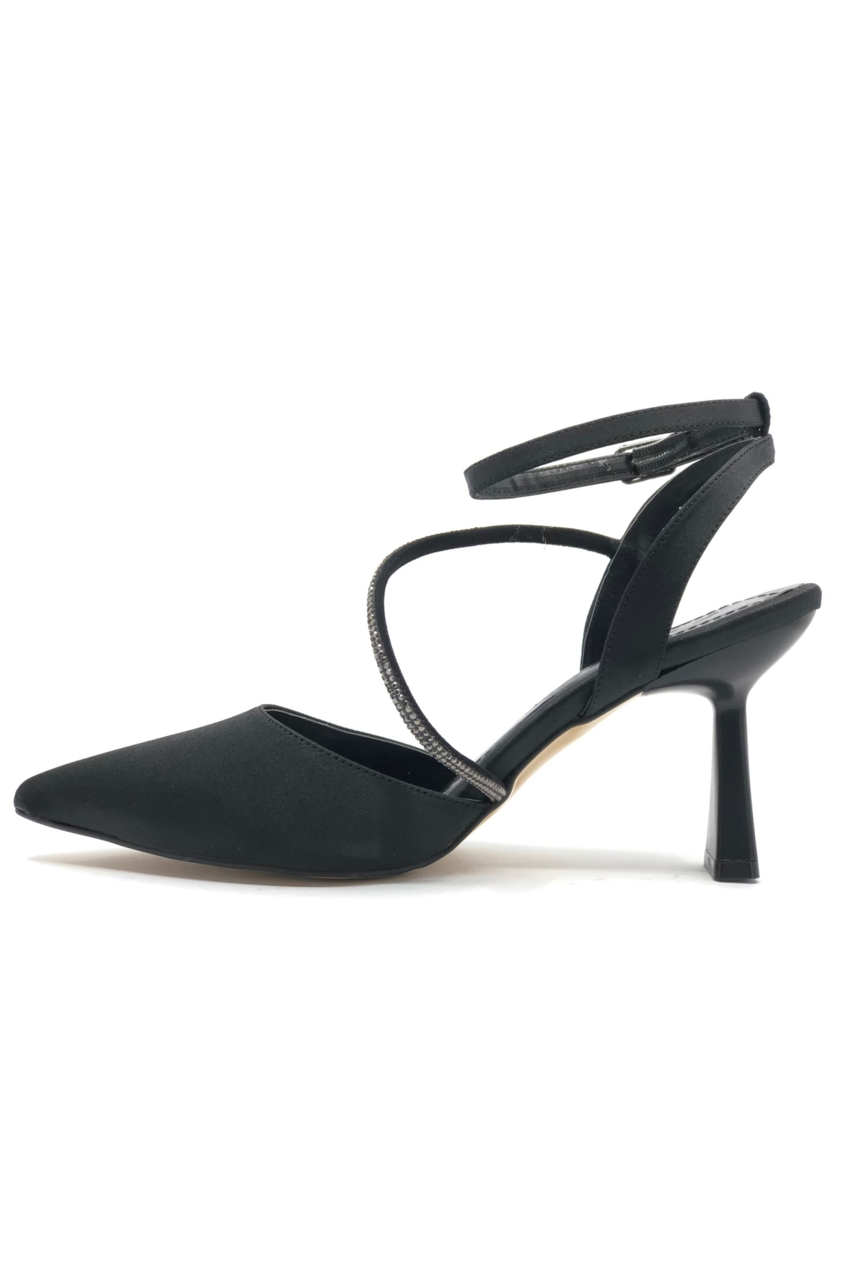Arkası Açık Şerit Taşlı Stiletto Kadın Topuklu Ayakkabı - Görsel 9