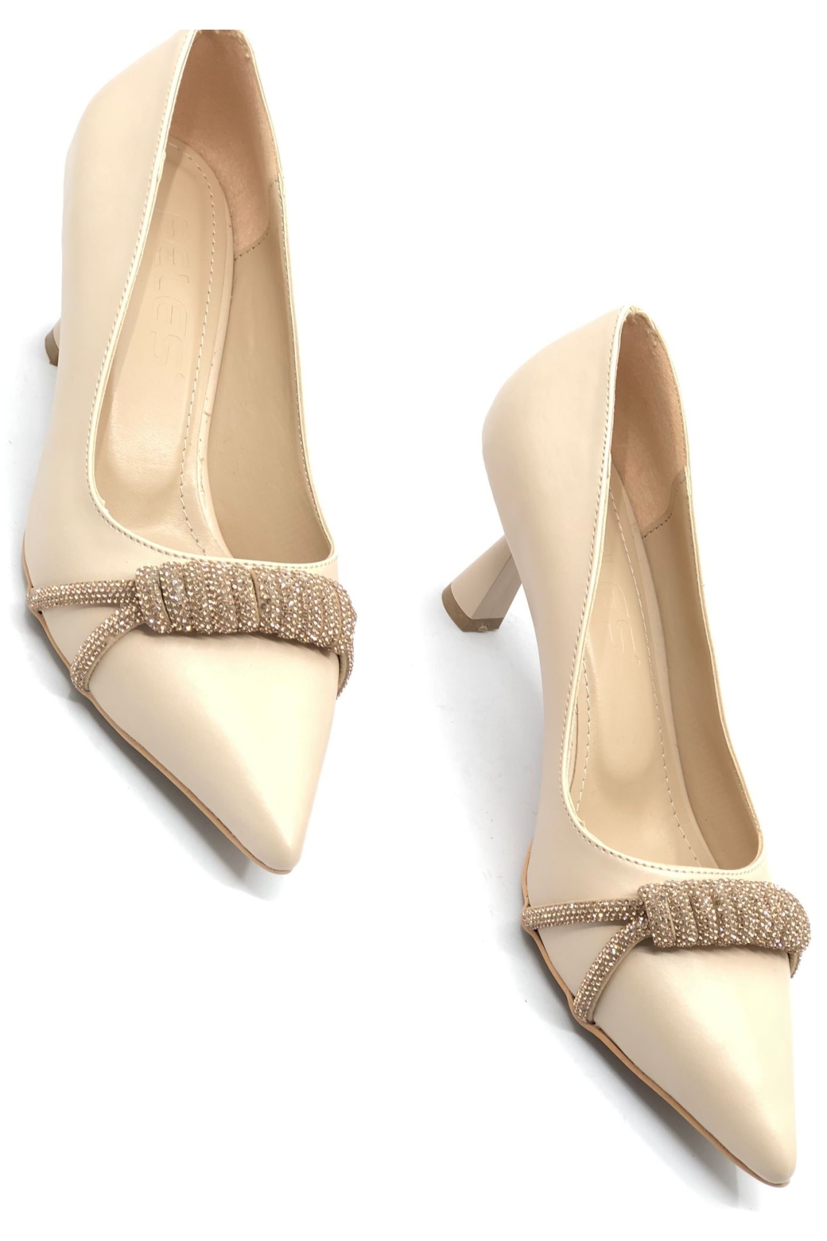 Taş Detaylı Stiletto Kadın Topuklu Ayakkabı - Görsel 4