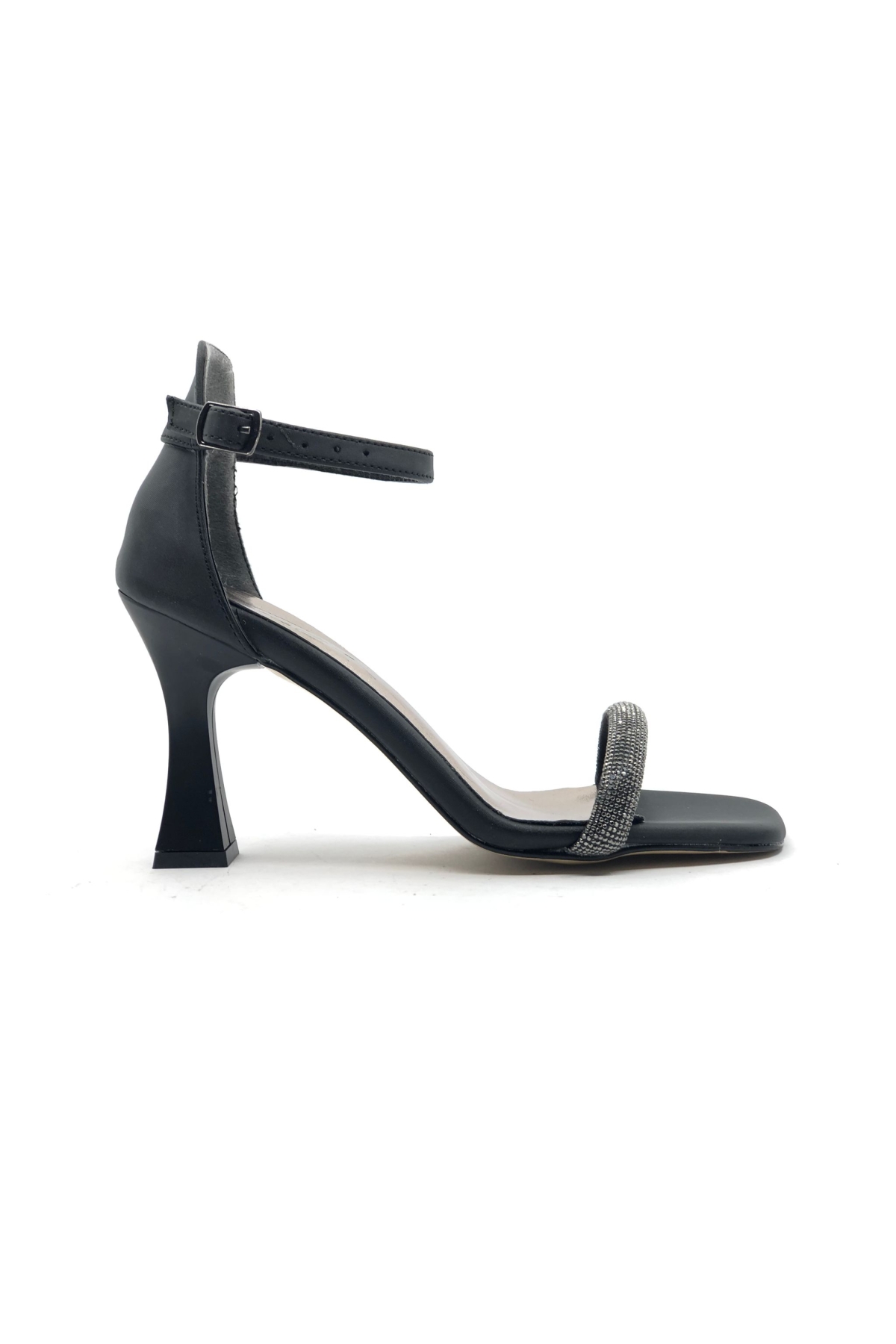 Şerit Taşlı Tek Bant Kadın Topuklu Ayakkabı - Görsel 3