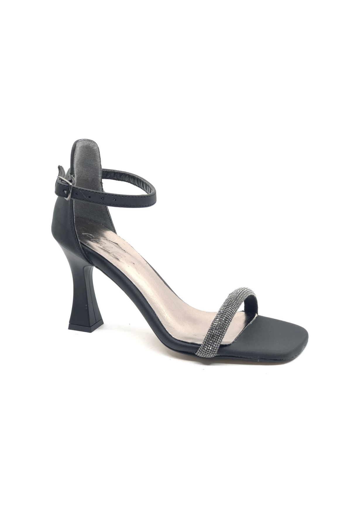 Şerit Taşlı Tek Bant Kadın Topuklu Ayakkabı - Görsel 4