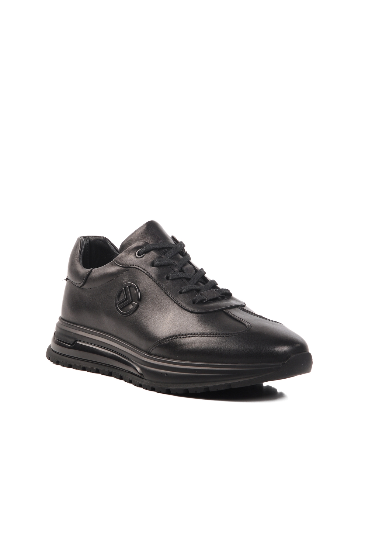 Siyah Hakiki Deri Erkek Casual Ayakkabı 4K2463-7102 M - Görsel 4