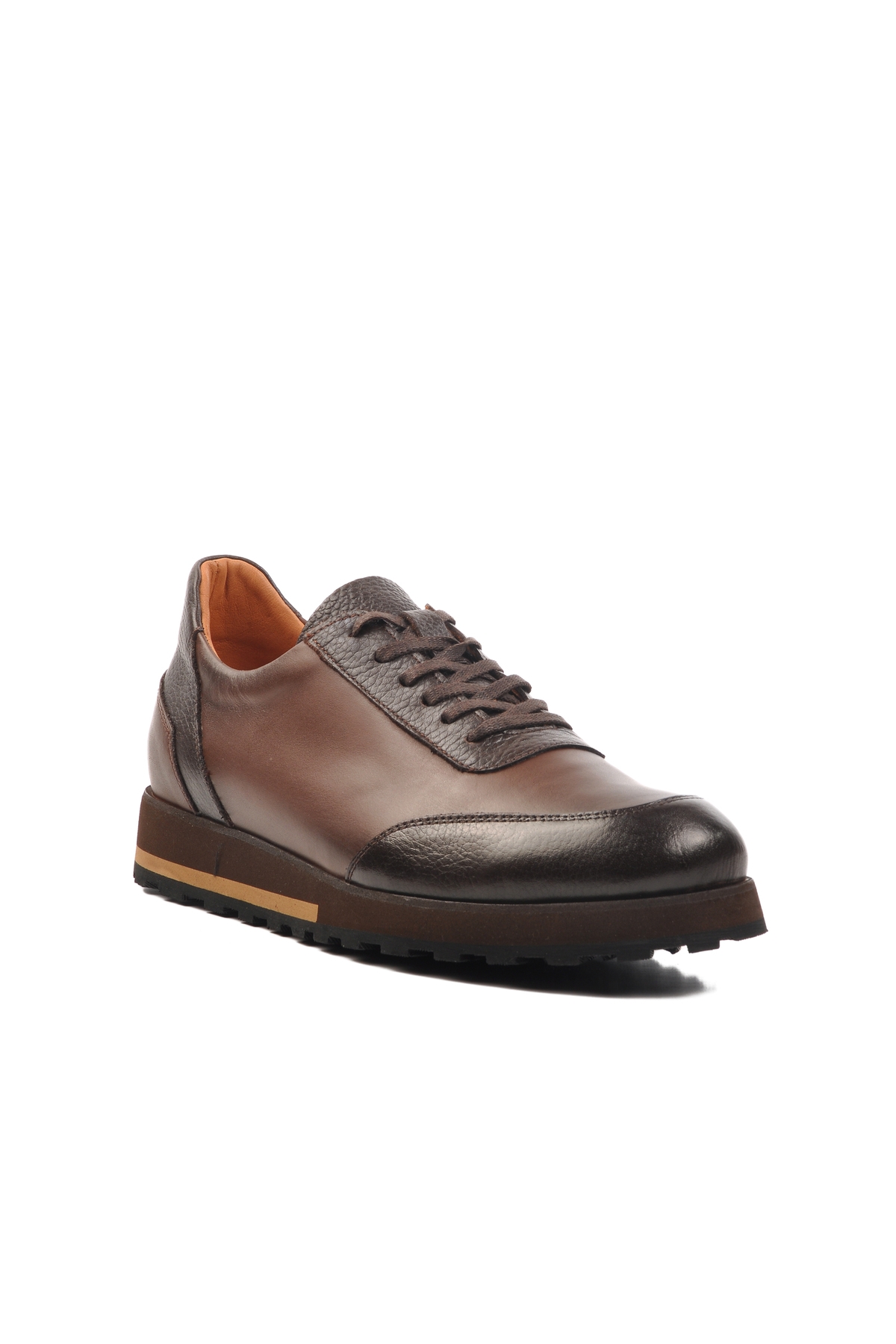 Kahve Hakiki Deri Erkek Casual Ayakkabı Premium 6460 M - Görsel 4