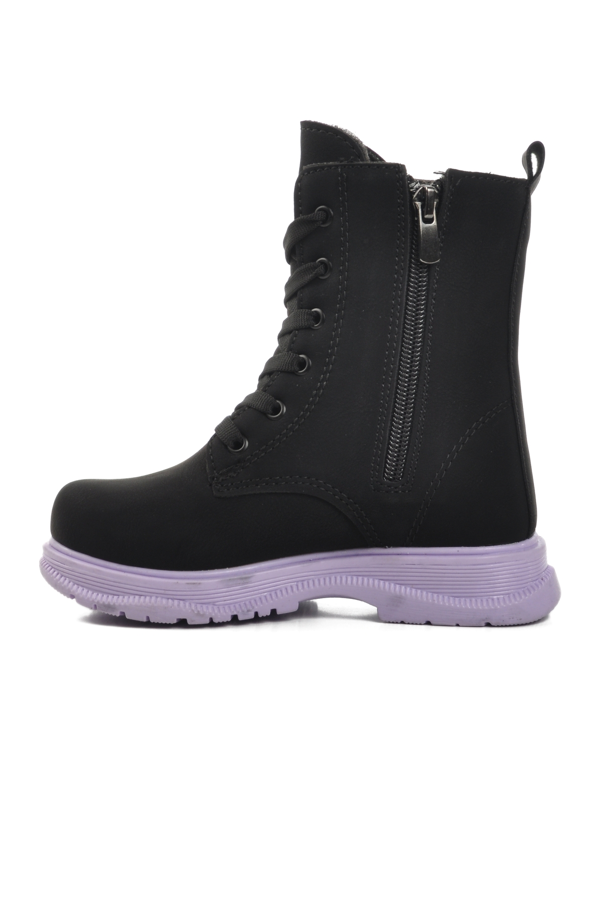 Siyah-Lila İçi Kürklü Kız Çocuk Bot Leonis P - Görsel 3