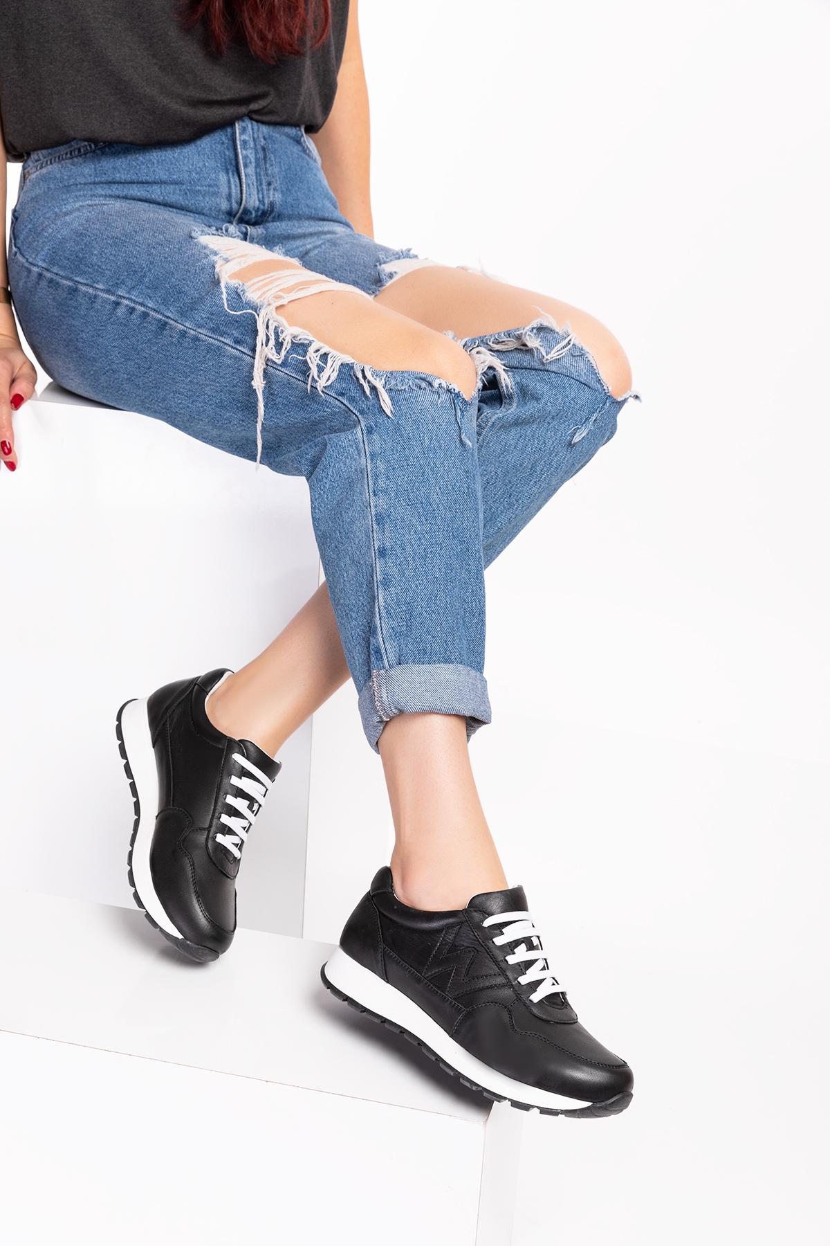 Gondol Içi Dışı Hakiki Deri Anatomik Taban Spor Ayakkabı flf.444 - Görsel 2