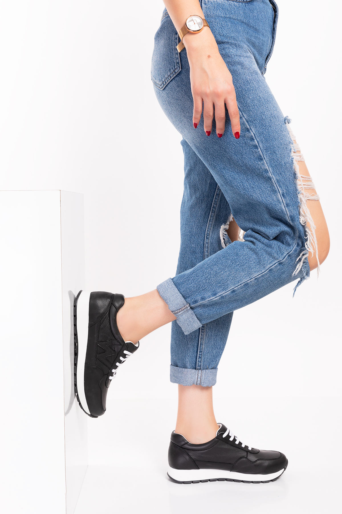 Gondol Içi Dışı Hakiki Deri Anatomik Taban Spor Ayakkabı flf.444 - Görsel 8