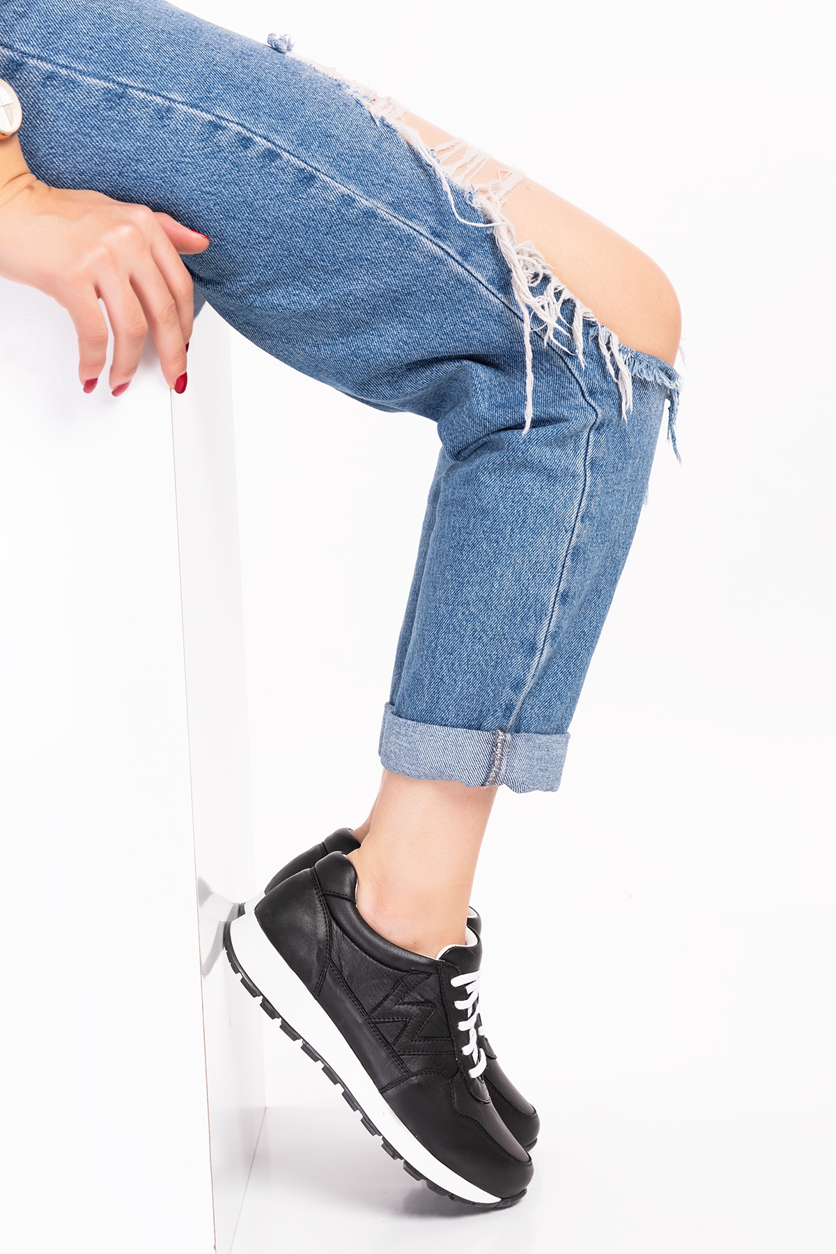 Gondol Içi Dışı Hakiki Deri Anatomik Taban Spor Ayakkabı flf.444 - Görsel 9