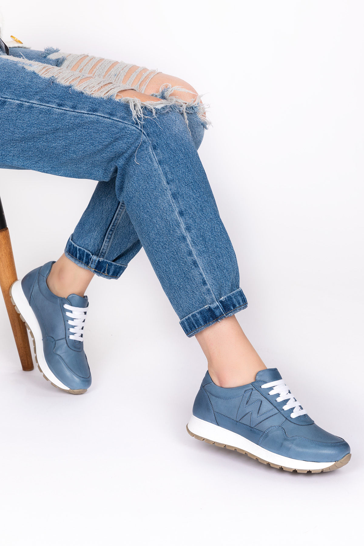 Gondol Içi Dışı Hakiki Deri Anatomik Taban Spor Ayakkabı flf.444 - Görsel 2