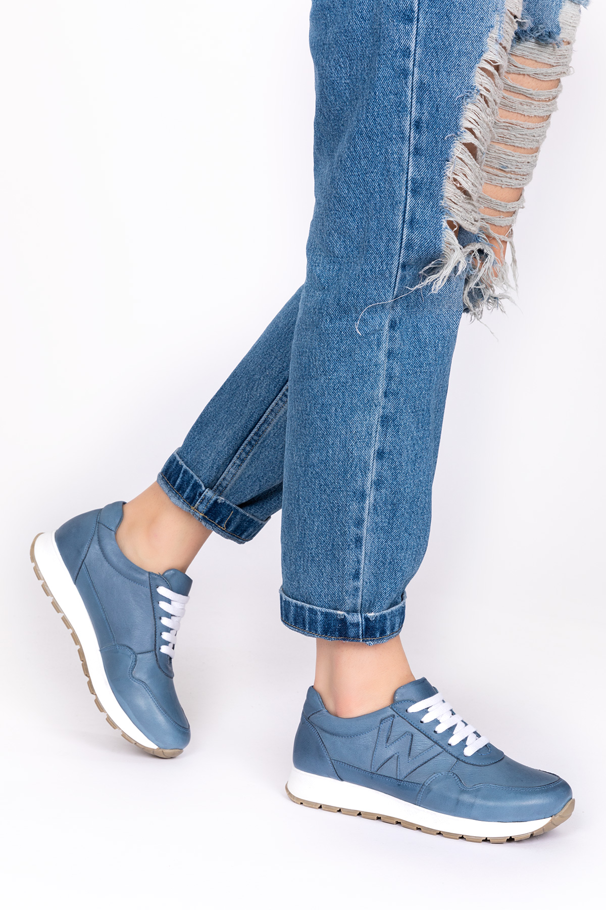 Gondol Içi Dışı Hakiki Deri Anatomik Taban Spor Ayakkabı flf.444 - Görsel 3