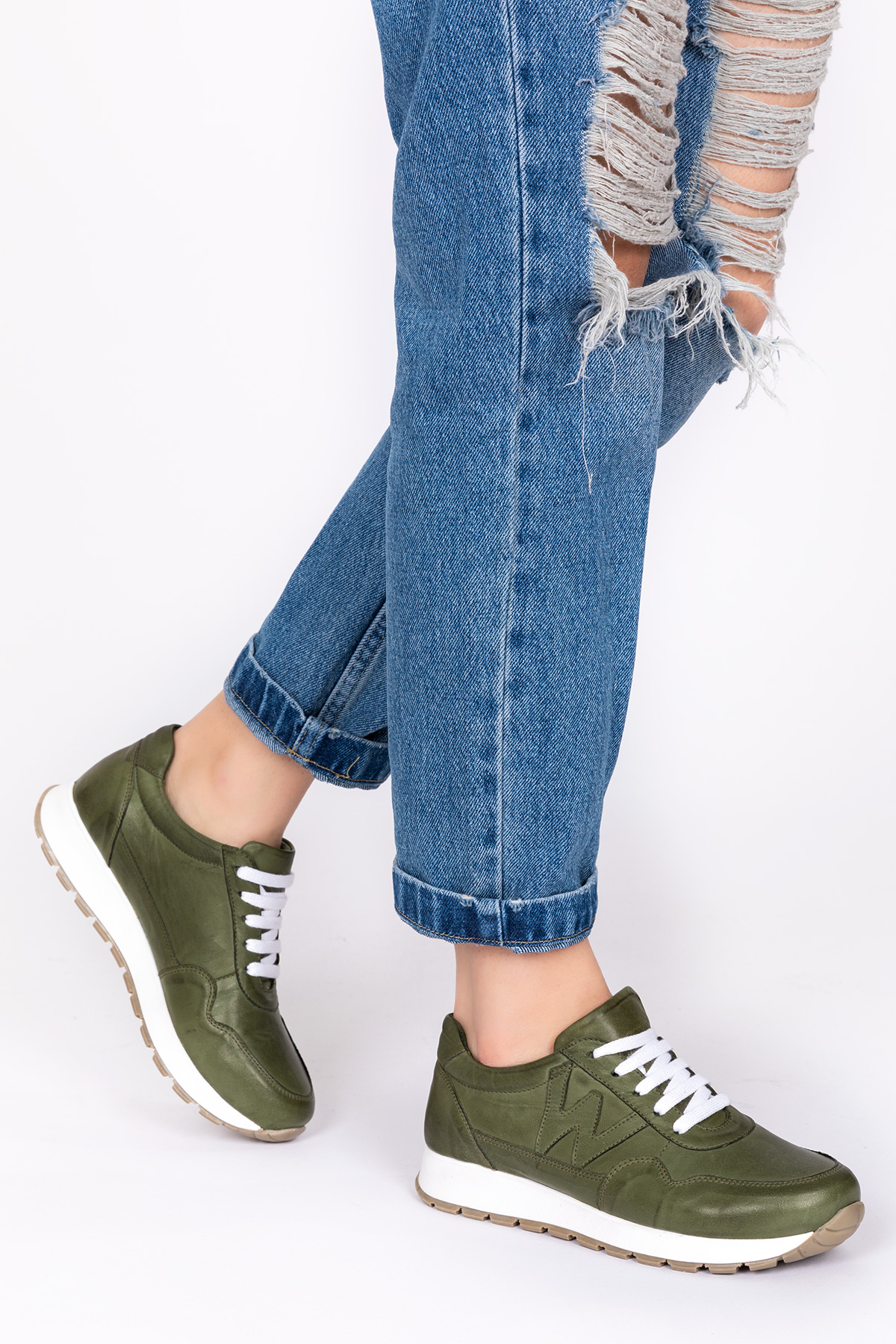 Gondol Içi Dışı Hakiki Deri Anatomik Taban Spor Ayakkabı flf.444 - Görsel 3