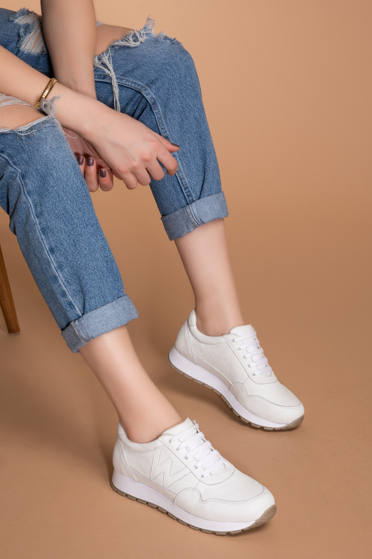 Gondol Içi Dışı Hakiki Deri Anatomik Taban Spor Ayakkabı flf.444 - Görsel 3