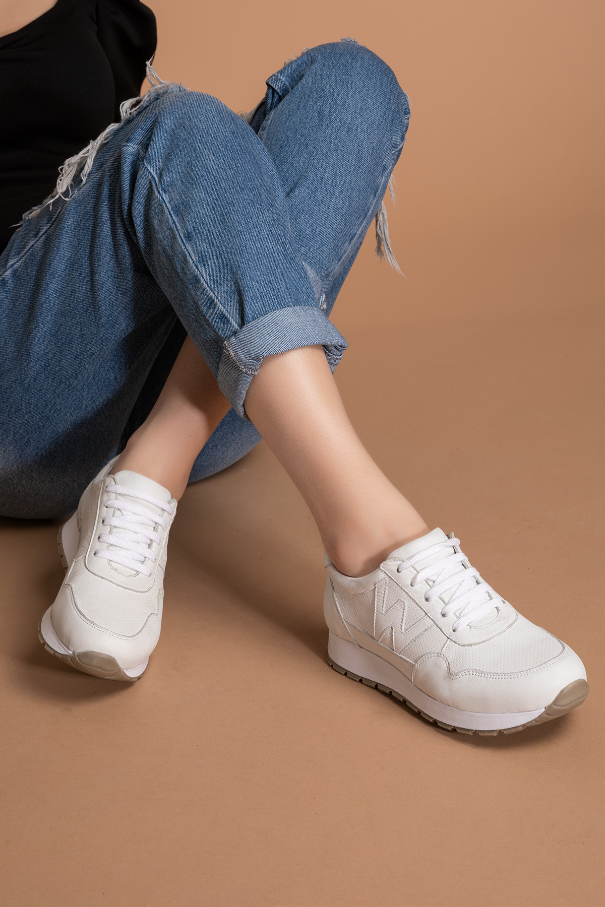 Gondol Içi Dışı Hakiki Deri Anatomik Taban Spor Ayakkabı flf.444 - Görsel 5