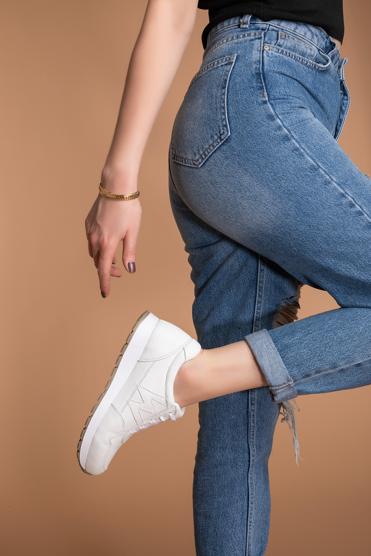 Gondol Içi Dışı Hakiki Deri Anatomik Taban Spor Ayakkabı flf.444 - Görsel 6