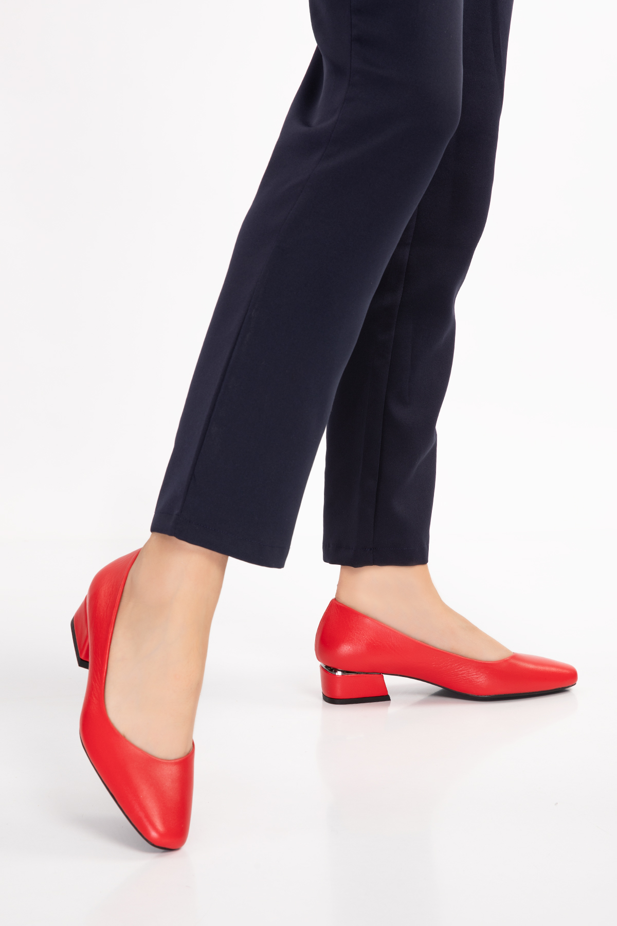 Gondol Hakiki Deri Kısa Topuklu Ayakkabı vdt.07 - Görsel 5