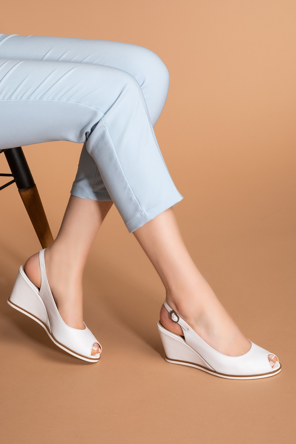 Gondol Kadın Hakiki Deri Dolgu Topuk Ayakkabı şhn.0109 - Görsel 4