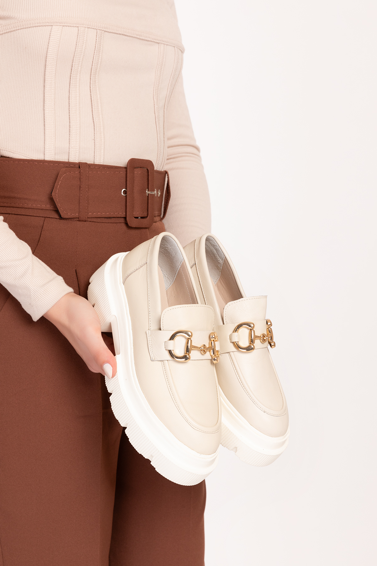 Gondol Hakiki Deri Hafif Taban Tokalı Oxford Ayakkabı wst.1318 - Görsel 3