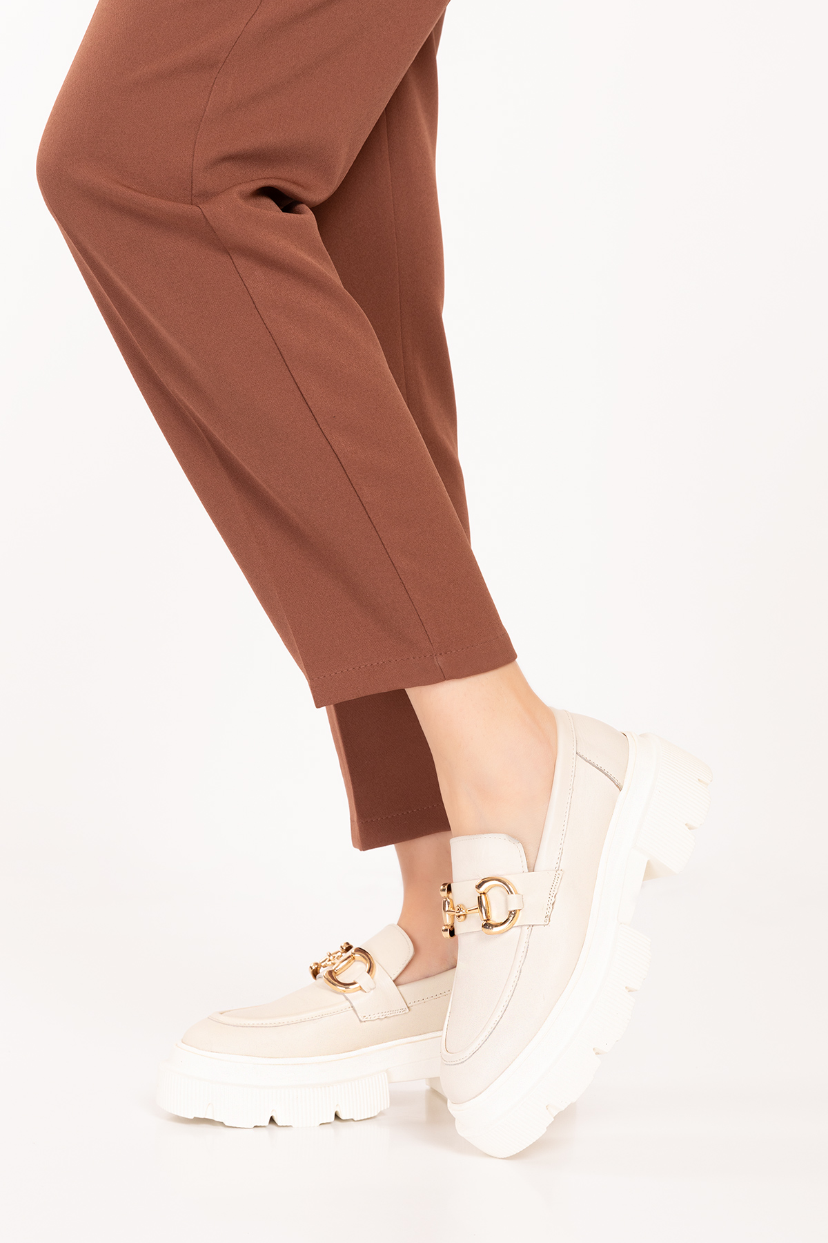 Gondol Hakiki Deri Hafif Taban Tokalı Oxford Ayakkabı wst.1318 - Görsel 5