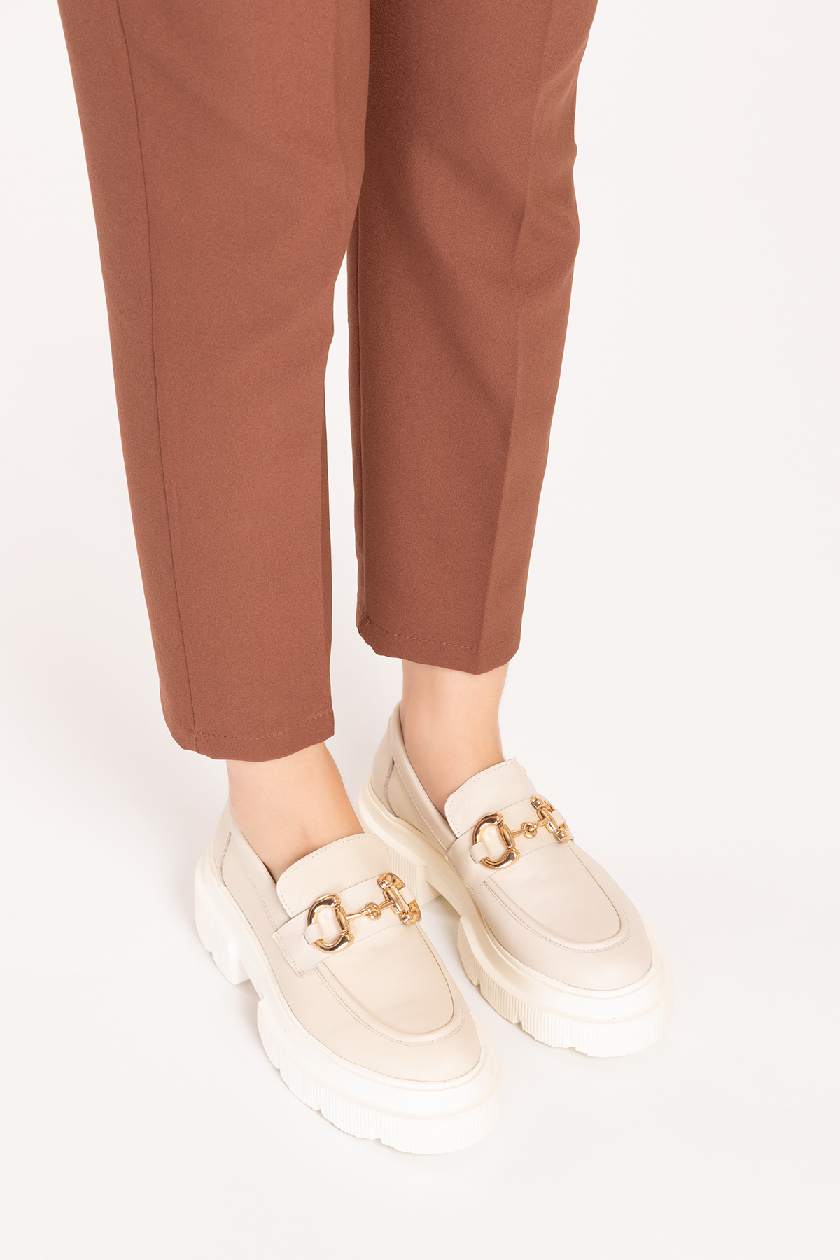 Gondol Hakiki Deri Hafif Taban Tokalı Oxford Ayakkabı wst.1318 - Görsel 7