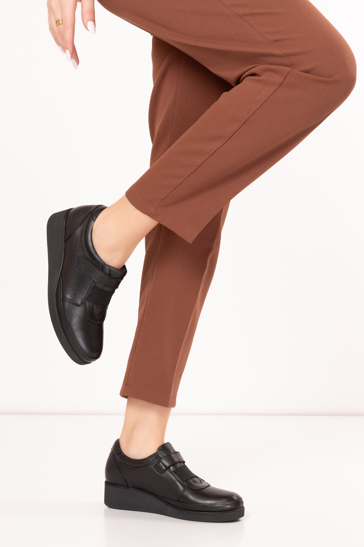 Gondol Kadın Hakiki Deri Rahat Ortopedik Anne Ayakkabı ndr.5503 - Görsel 3