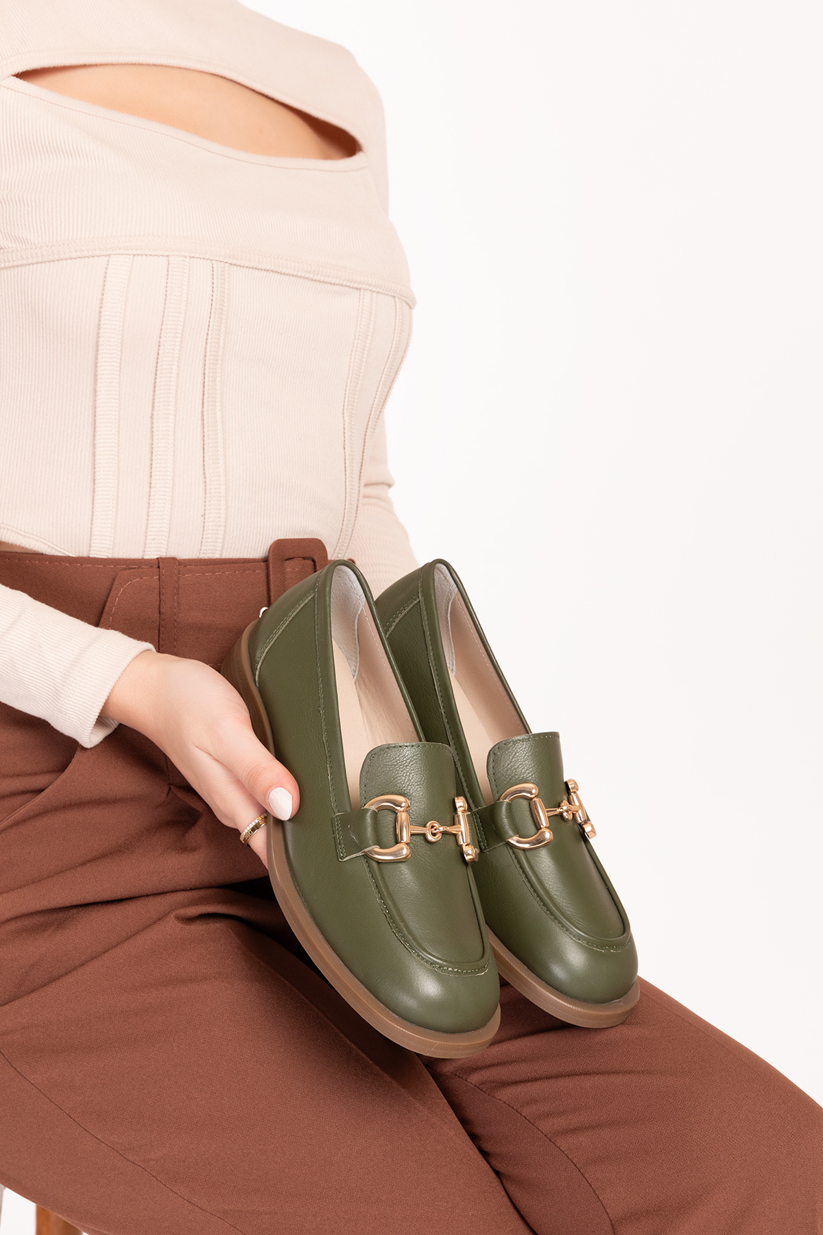 Gondol Hakiki Deri Hafif Taban Tokalı Loafer Ayakkabı wst.1196 - Görsel 3