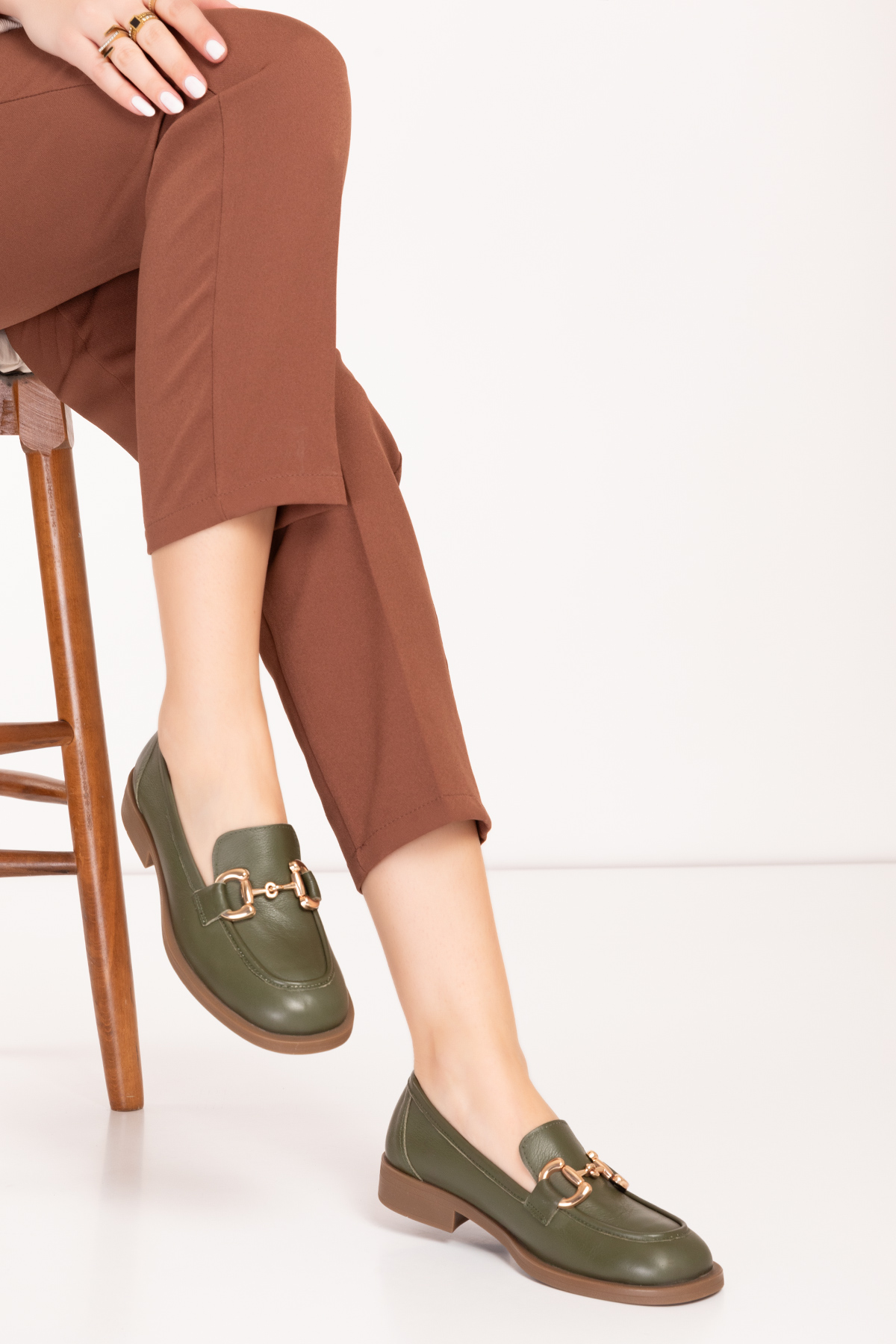 Gondol Hakiki Deri Hafif Taban Tokalı Loafer Ayakkabı wst.1196 - Görsel 4