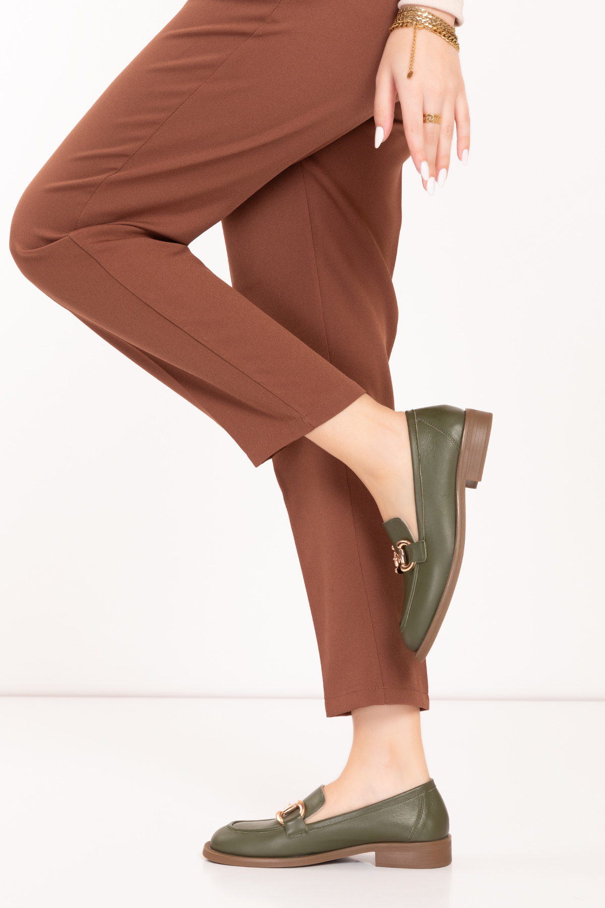 Gondol Hakiki Deri Hafif Taban Tokalı Loafer Ayakkabı wst.1196 - Görsel 6