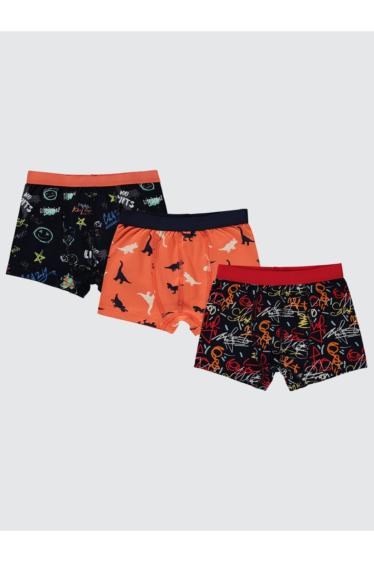 Erkek Çocuk 3'lü Boxer Set 2-10 Yaş Siyah