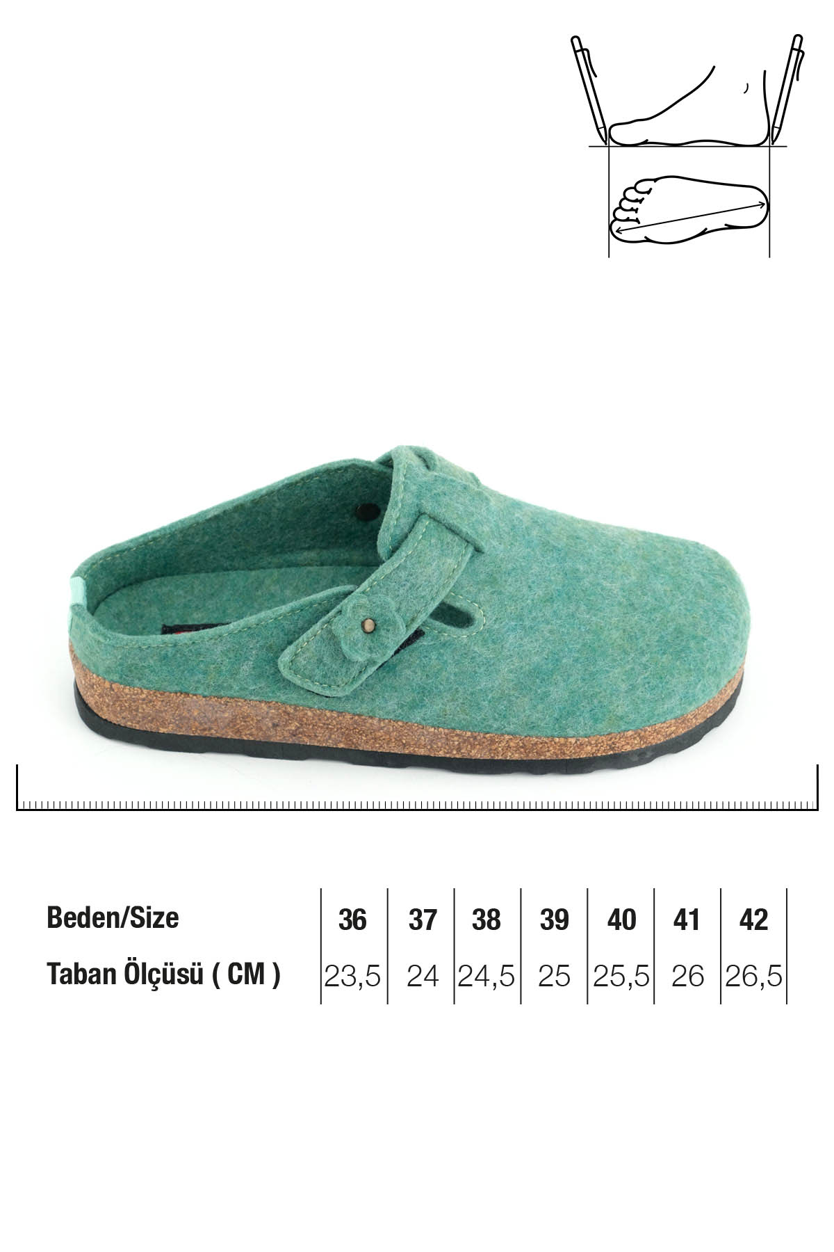 Kışlık Mantar Taban Kadın Terlik - Görsel 3