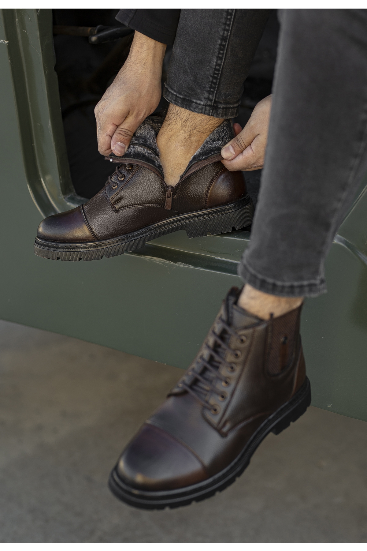 Darko Su Ve Soğuk Geçirmez İçi Kürklü Unisex 36-46 Büyük Numara Mevcut Bot - Görsel 7