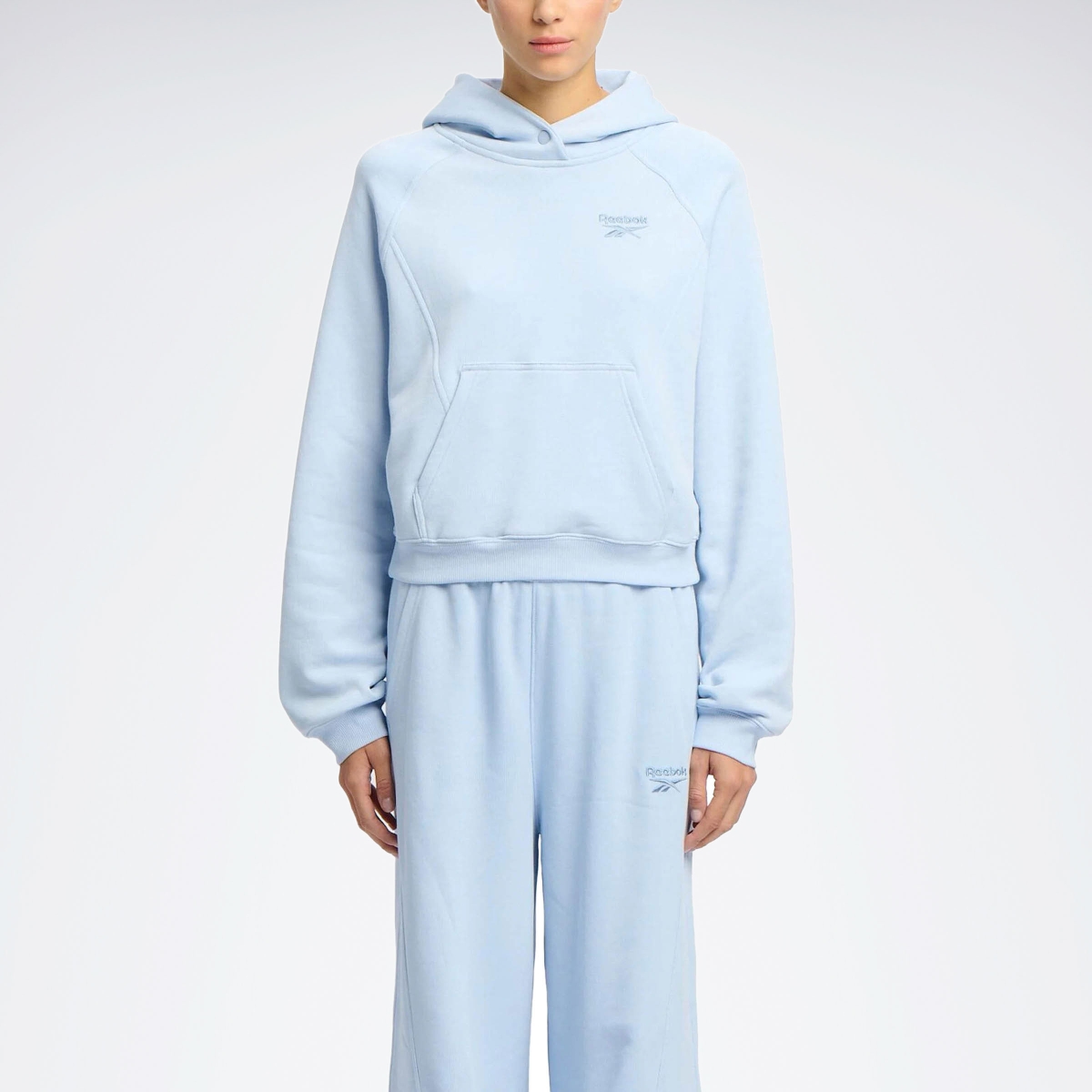 Reebok ICON ELEMENTS FT HOODIE Mavi Kadın Sweatshirt