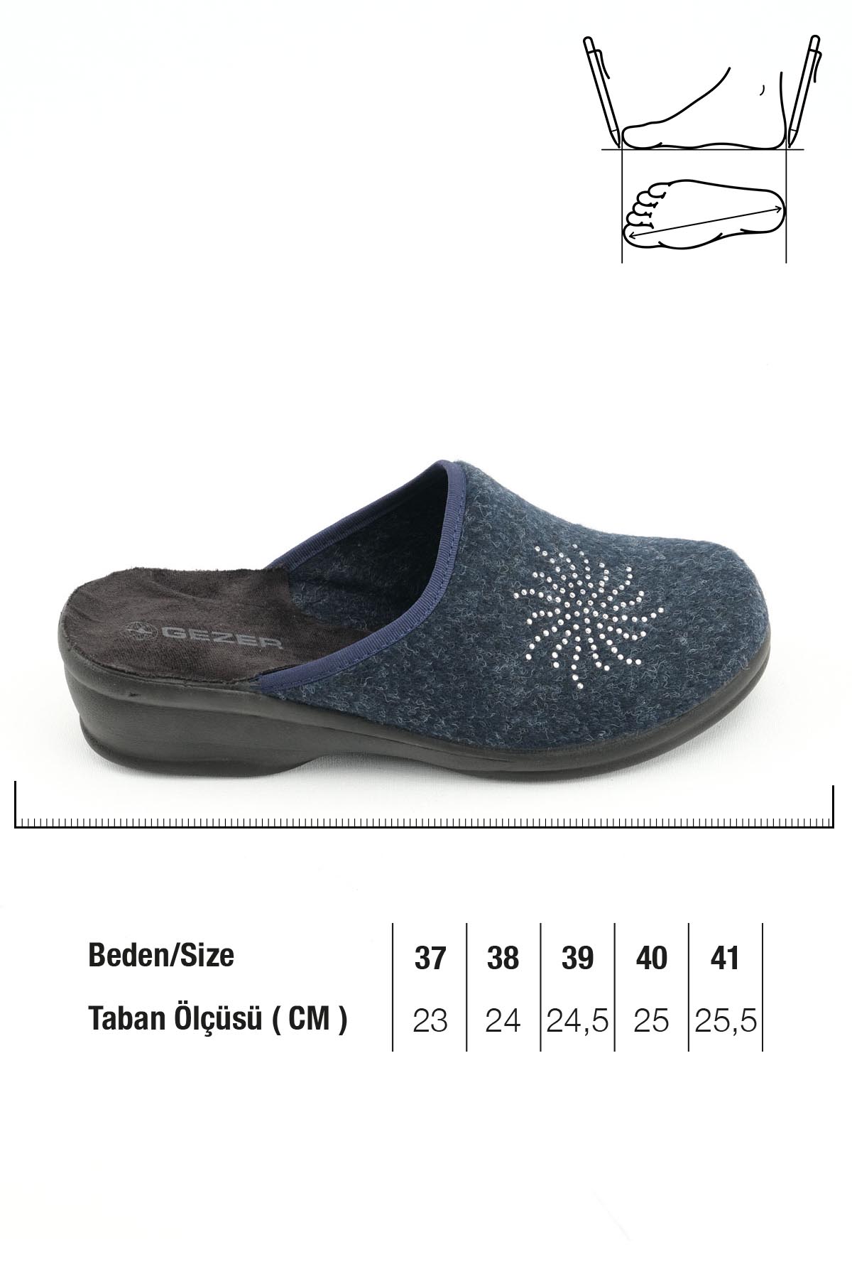 Kadın Kışlık Ev Bahçe Yüksek Topuk Terlik - Görsel 3