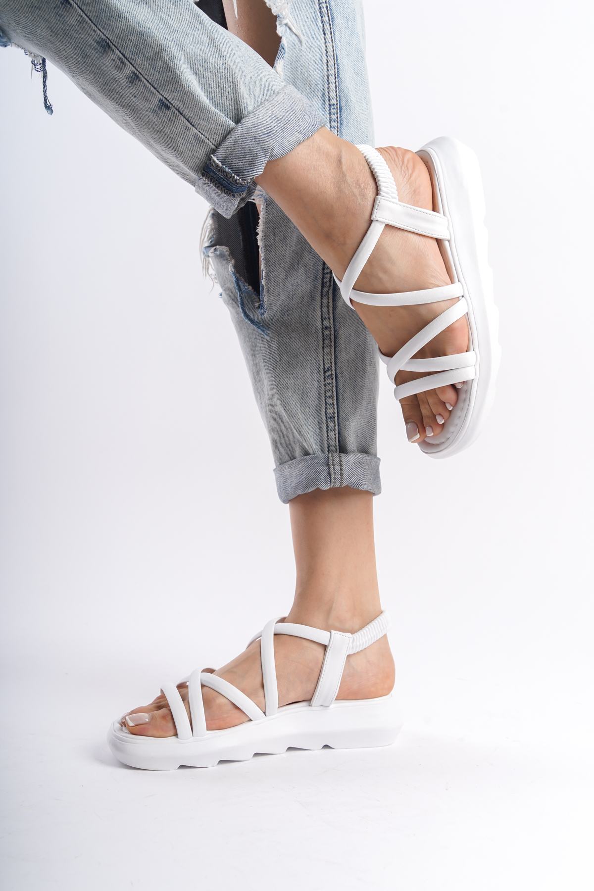 Garantili D841 Günlük Ortopedik Kadın Sandalet - Görsel 8