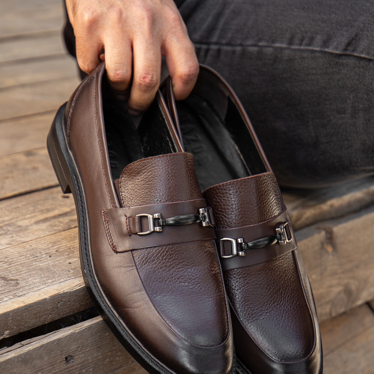 D0699 Günlük Ortopedik Hakiki Deri Erkek Klasik Ayakkabı - Görsel 3