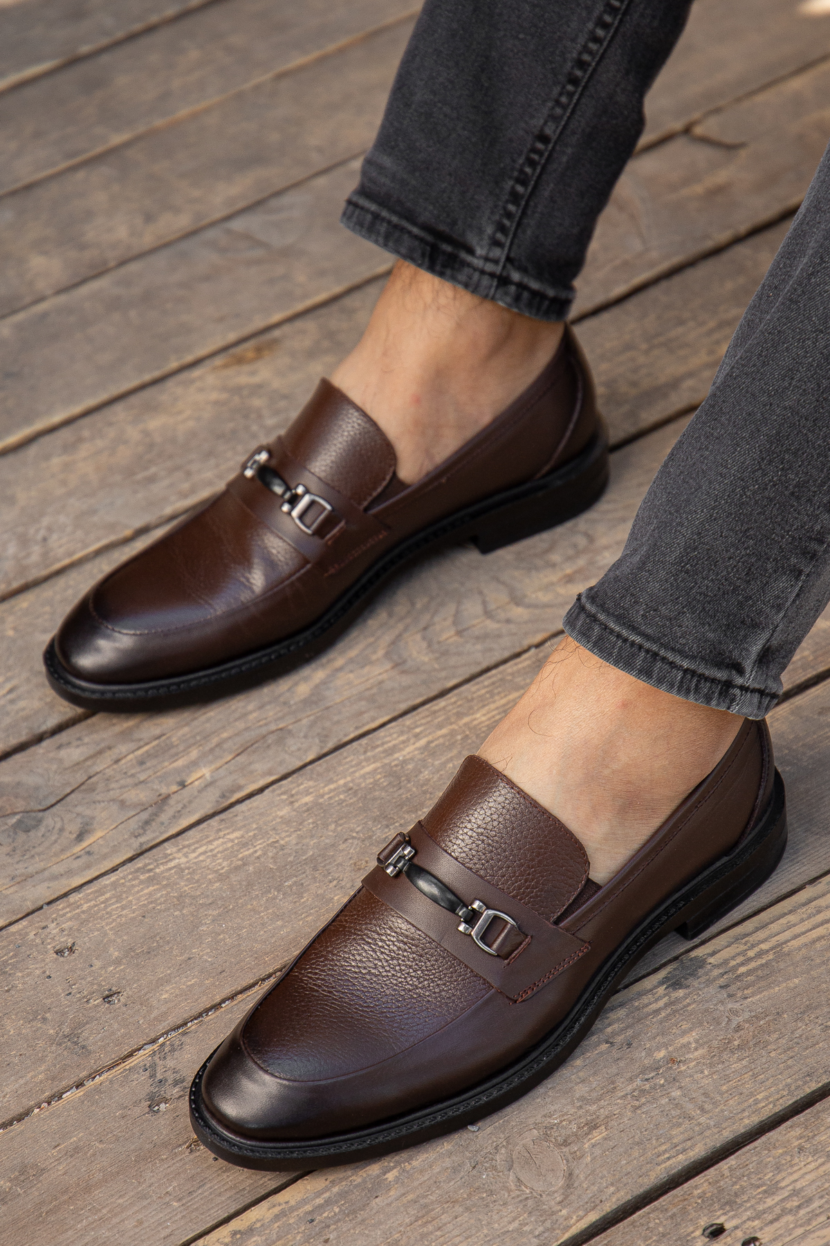 D0699 Günlük Ortopedik Hakiki Deri Erkek Klasik Ayakkabı - Görsel 9