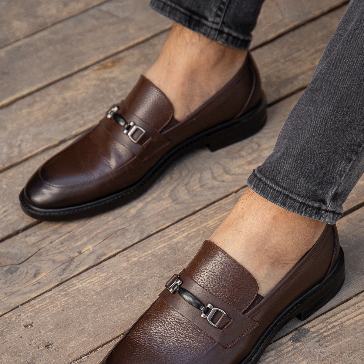 D0699 Günlük Ortopedik Hakiki Deri Erkek Klasik Ayakkabı - Görsel 10