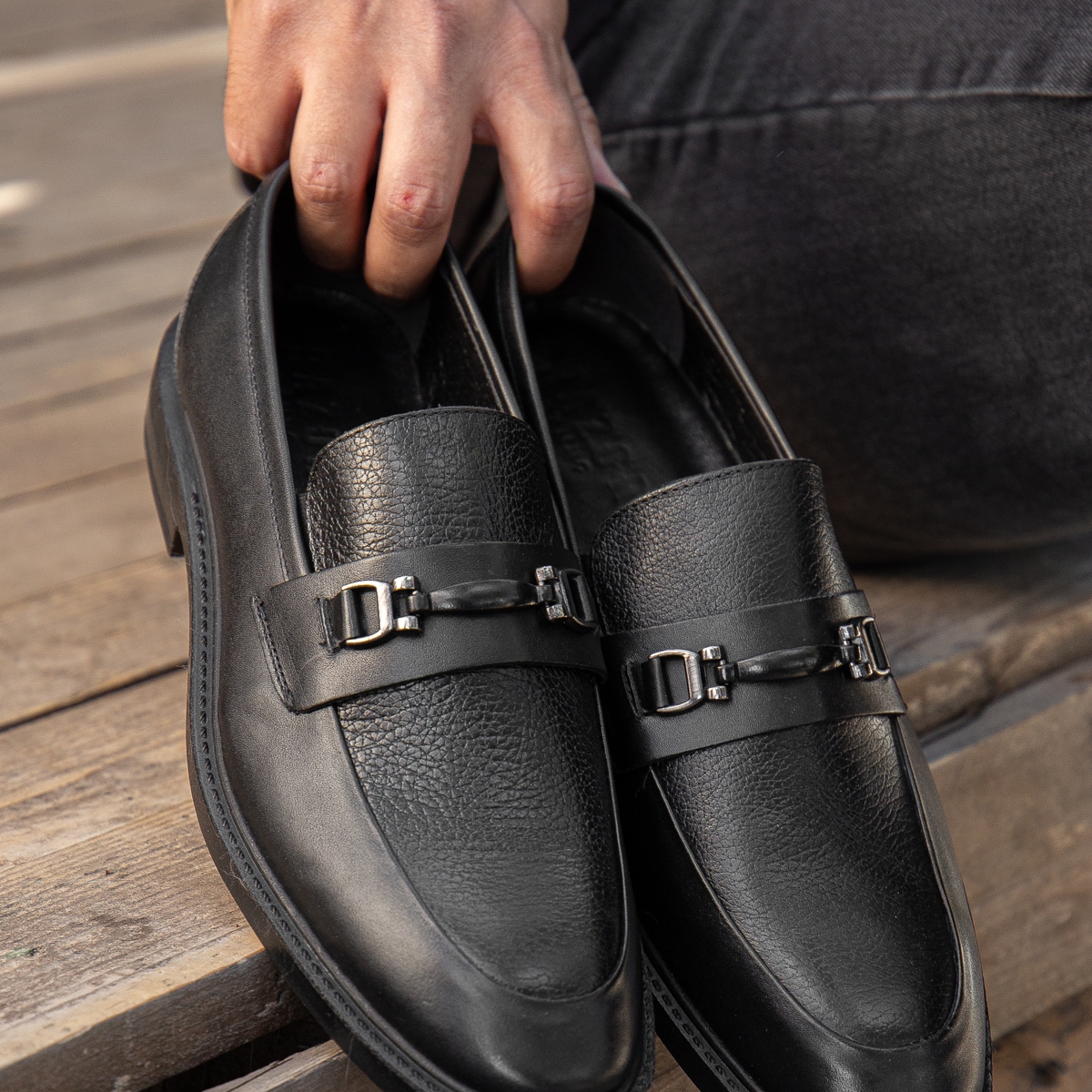 D0699 Günlük Ortopedik Hakiki Deri Erkek Klasik Ayakkabı - Görsel 3