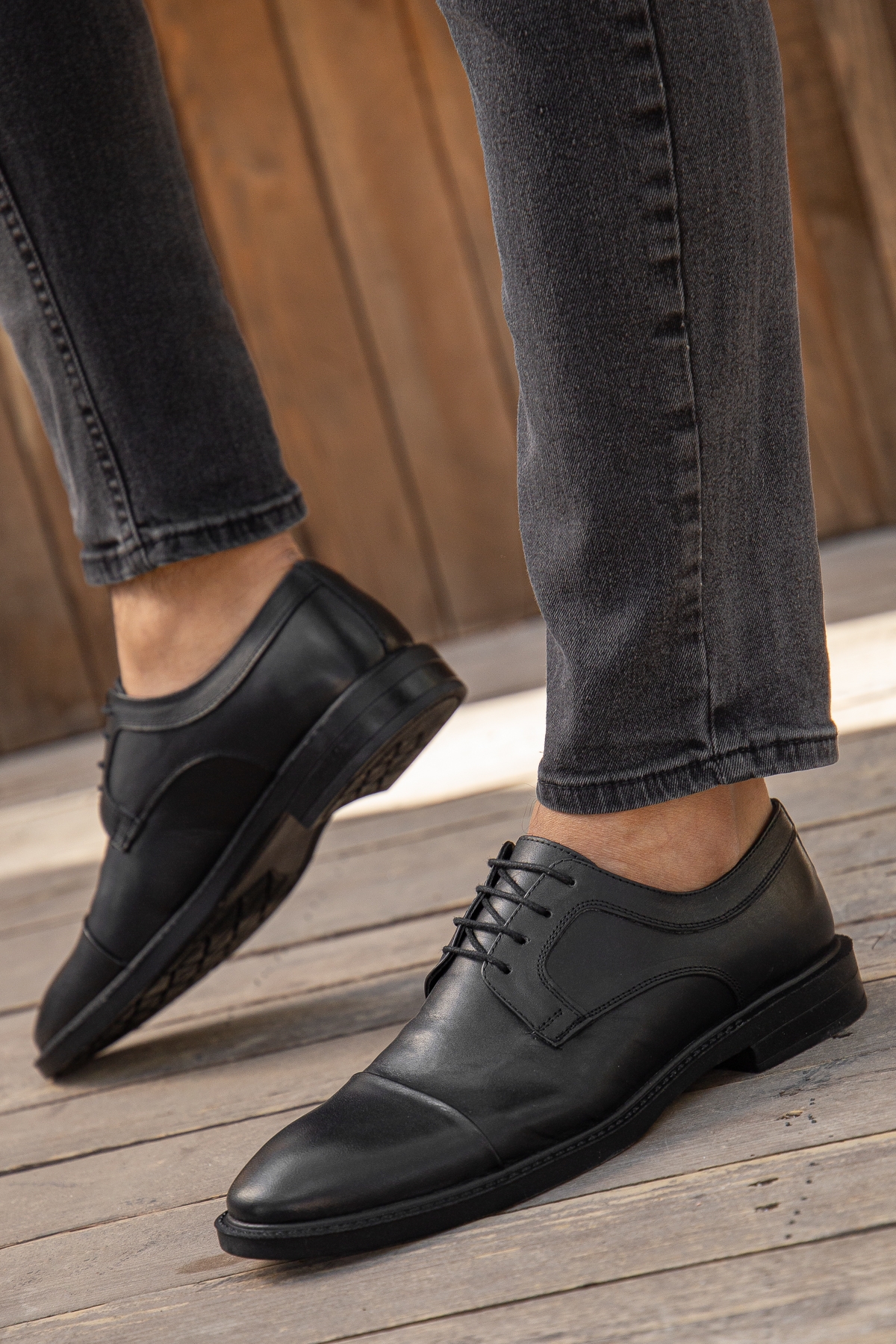 D00226 Günlük Ortopedik Hakiki Deri Erkek Klasik Ayakkabı - Görsel 8