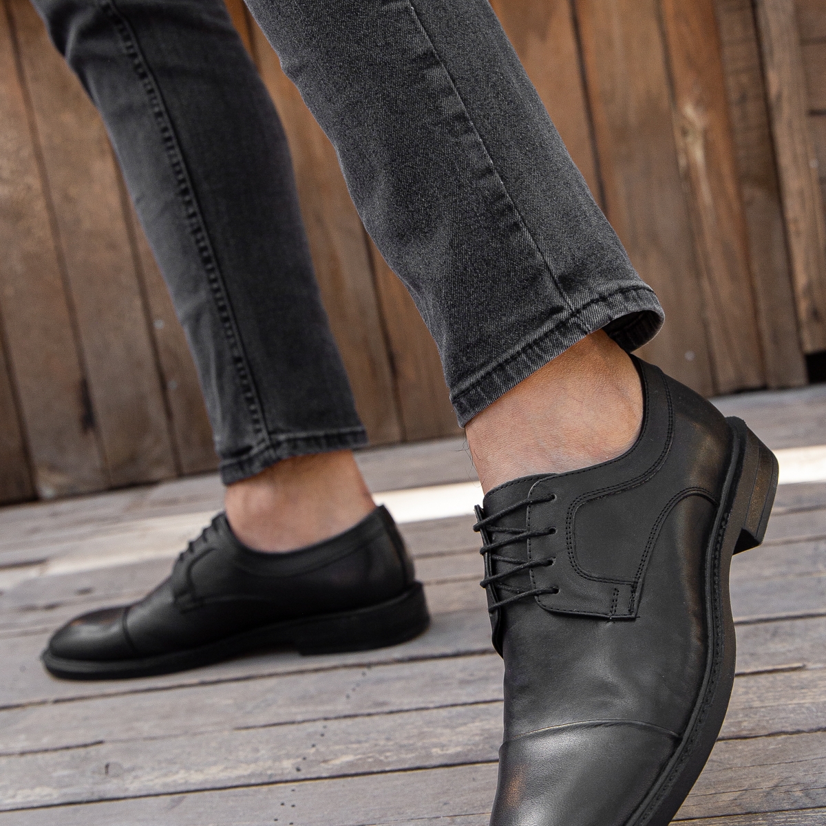 D00226 Günlük Ortopedik Hakiki Deri Erkek Klasik Ayakkabı - Görsel 10