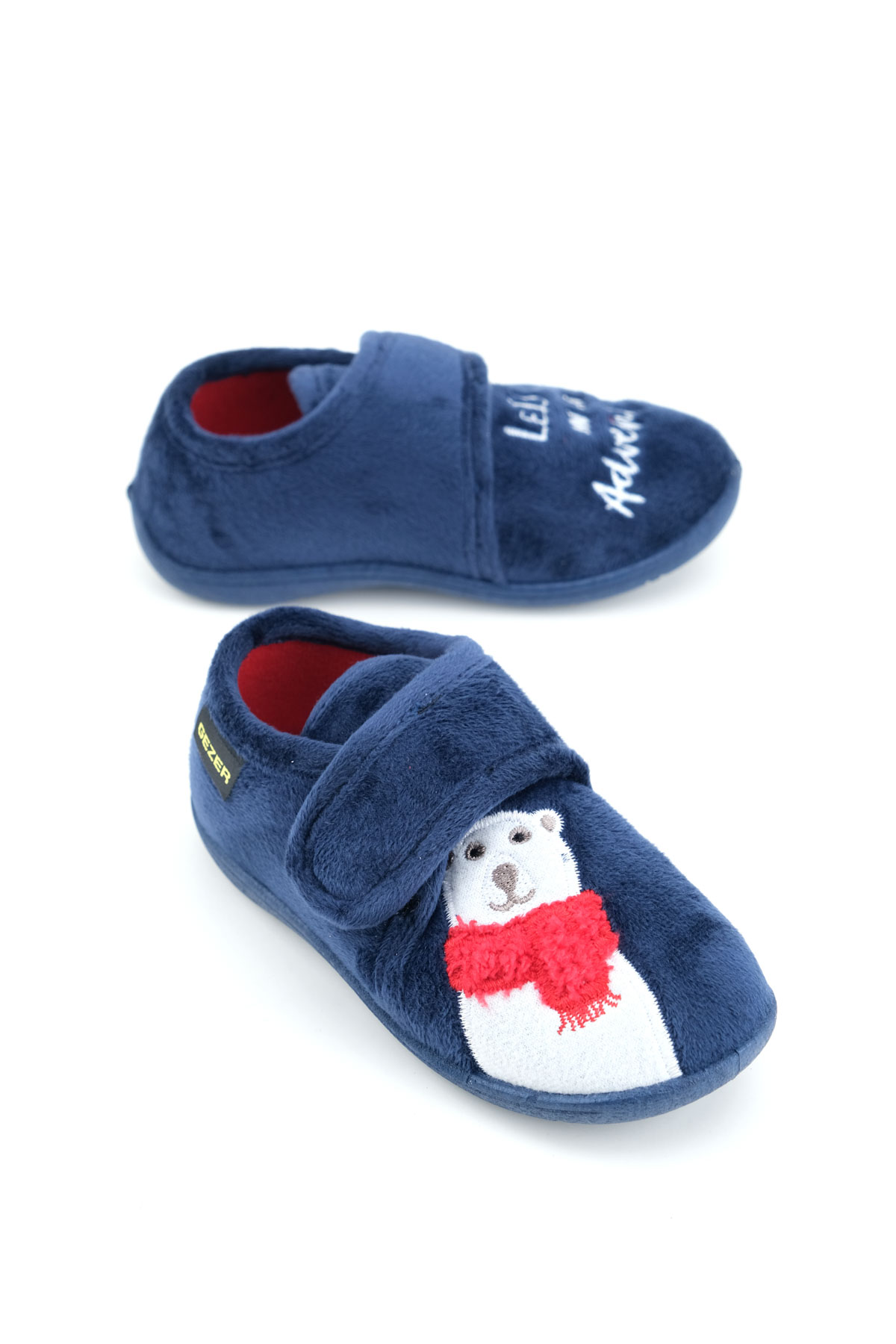 Kışlık Cırtlı Ayarlanabilir Rahat Taban Erkek Çocuk Panduf Ayakkabı - Görsel 5